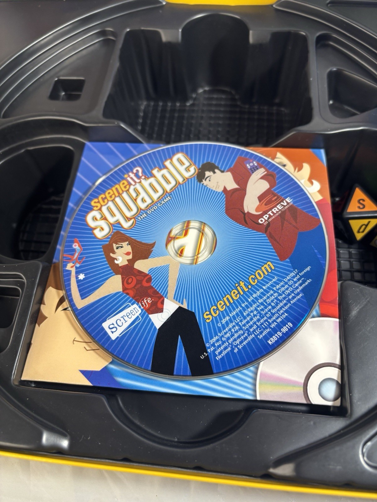 Scene It Squabble DVD Board Game Movie Trivia Mattel 2006 Complete