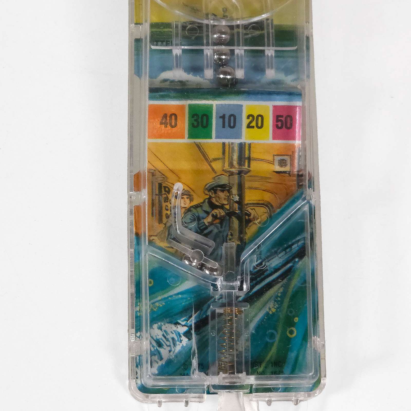 Plastic Submarine Pinball Game • Durham Industries • Hong Kong • Vintage 1975