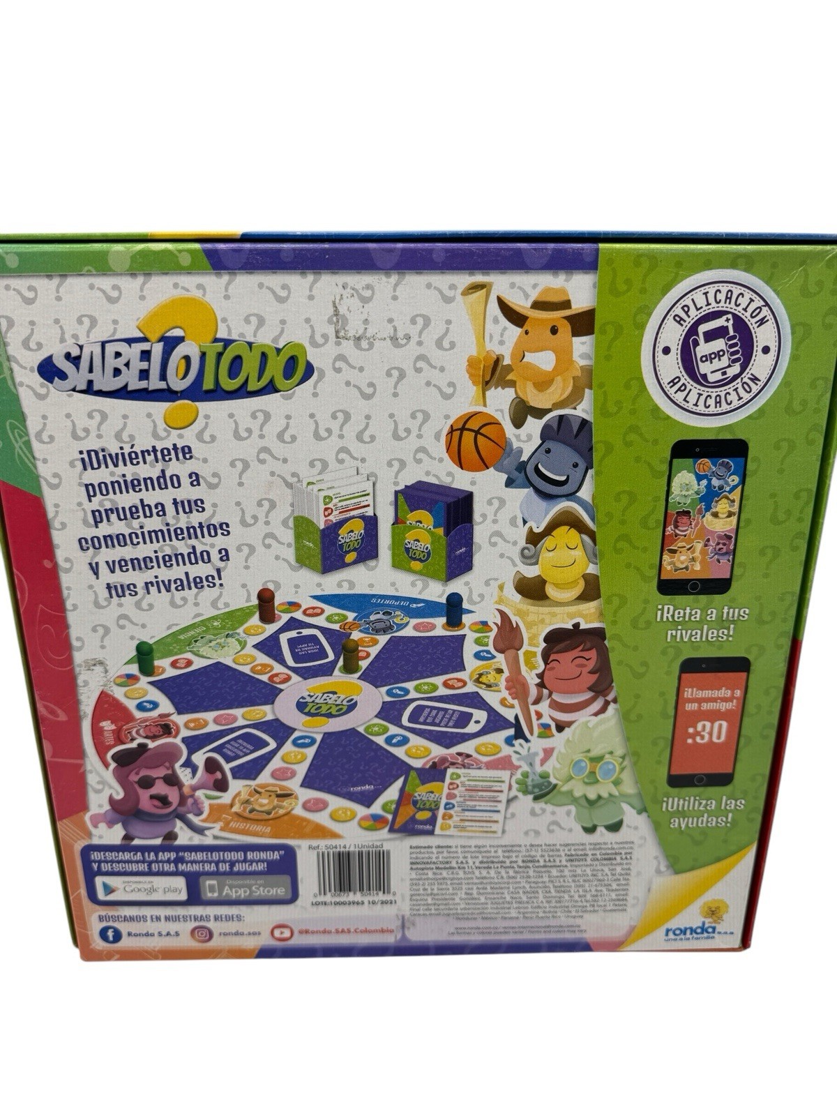 Sabelotodo Ronda Spanish Board Game Familia Colombia Trivia Questions