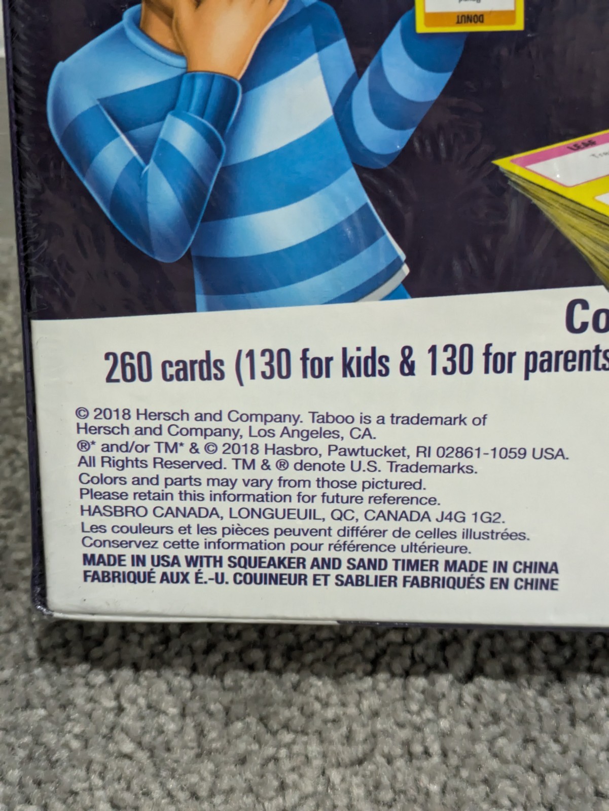 2018 Hasbro Gaming Taboo Kids VS Parents Board Game Greek NEW SEALED
