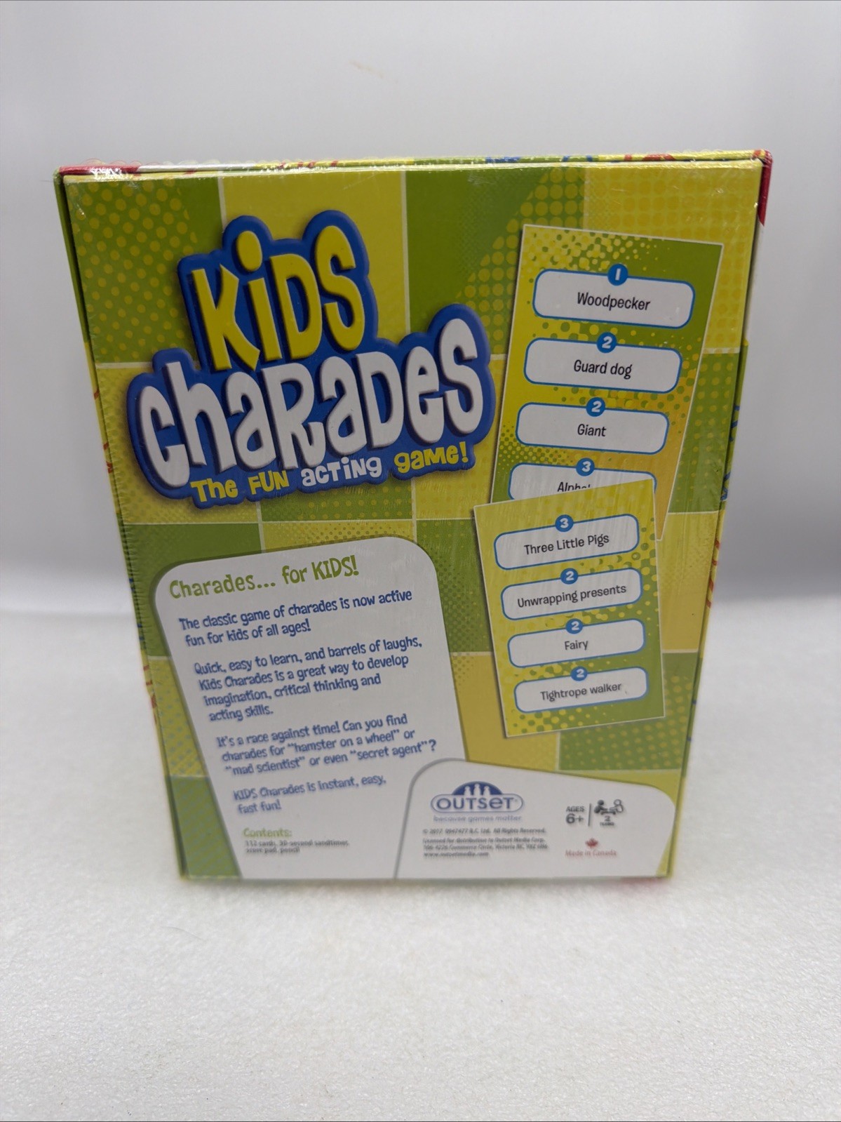 Kids Charades Board Game Outset Ages 6+ Brand New Family Party Game New!
