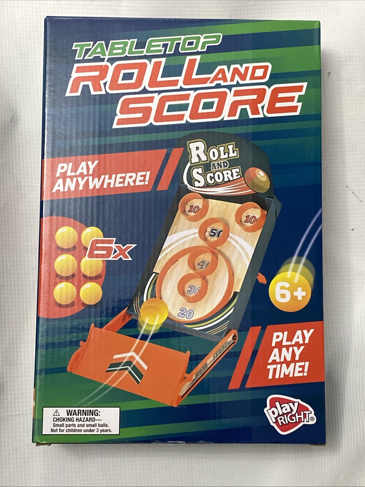 Tabletop Roll And Score Skeeball Arcade Game Play Right Portable Foldable New