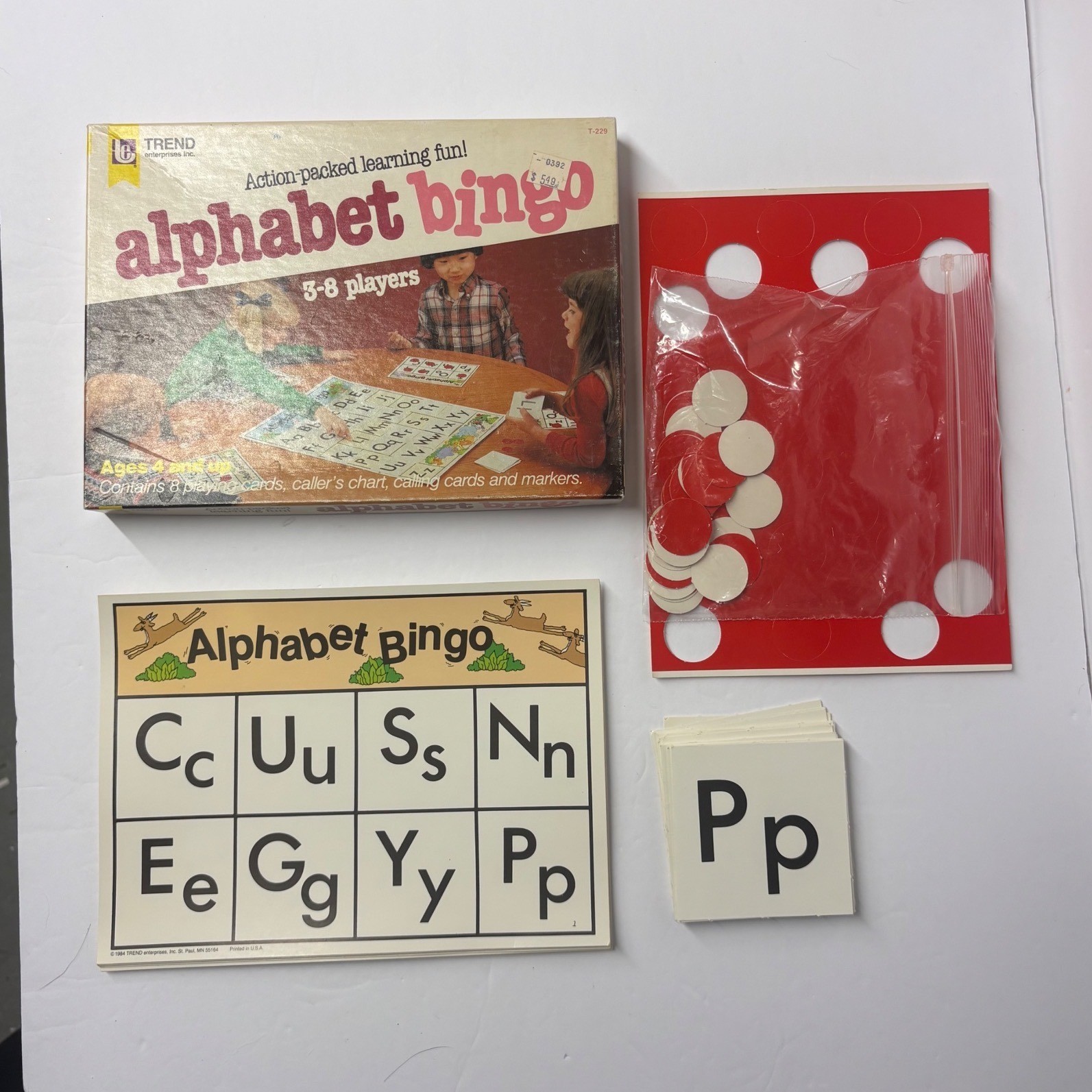 Vintage 1980s Educational Game Lot Alphabet Bingo My First Lotto Shape Of Things