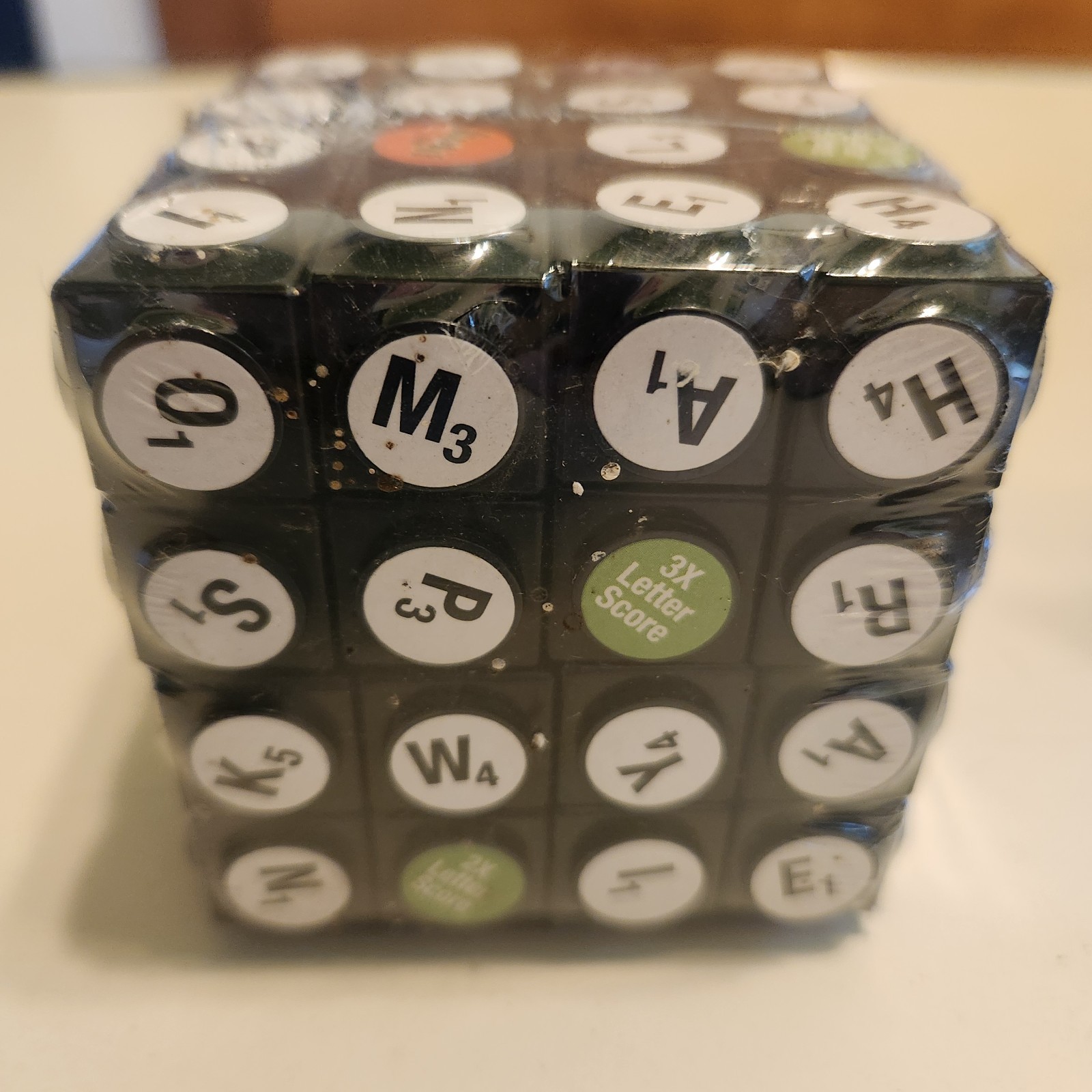 Scruble Cube 3D Word Game For 1 to 4 Players Unopend with No Box/Packaging