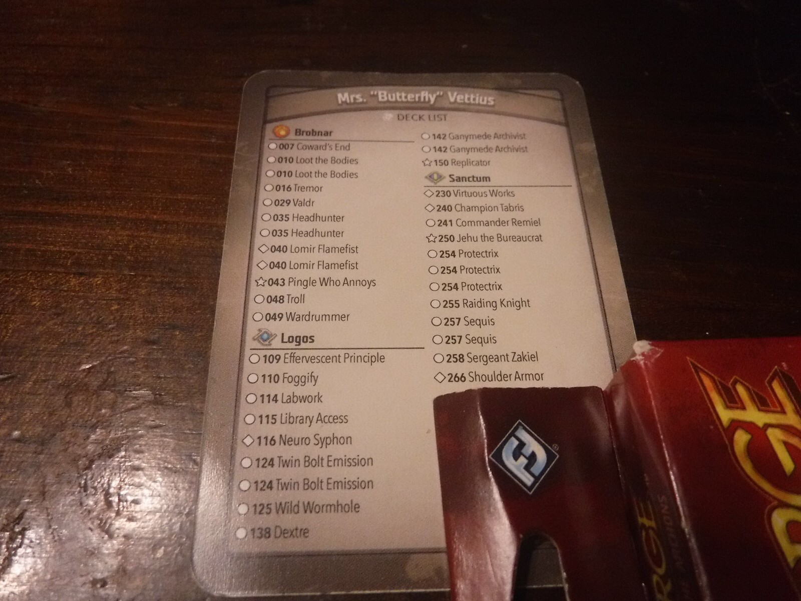 Keyforge decks, first two series, lot of 6, Open/Complete