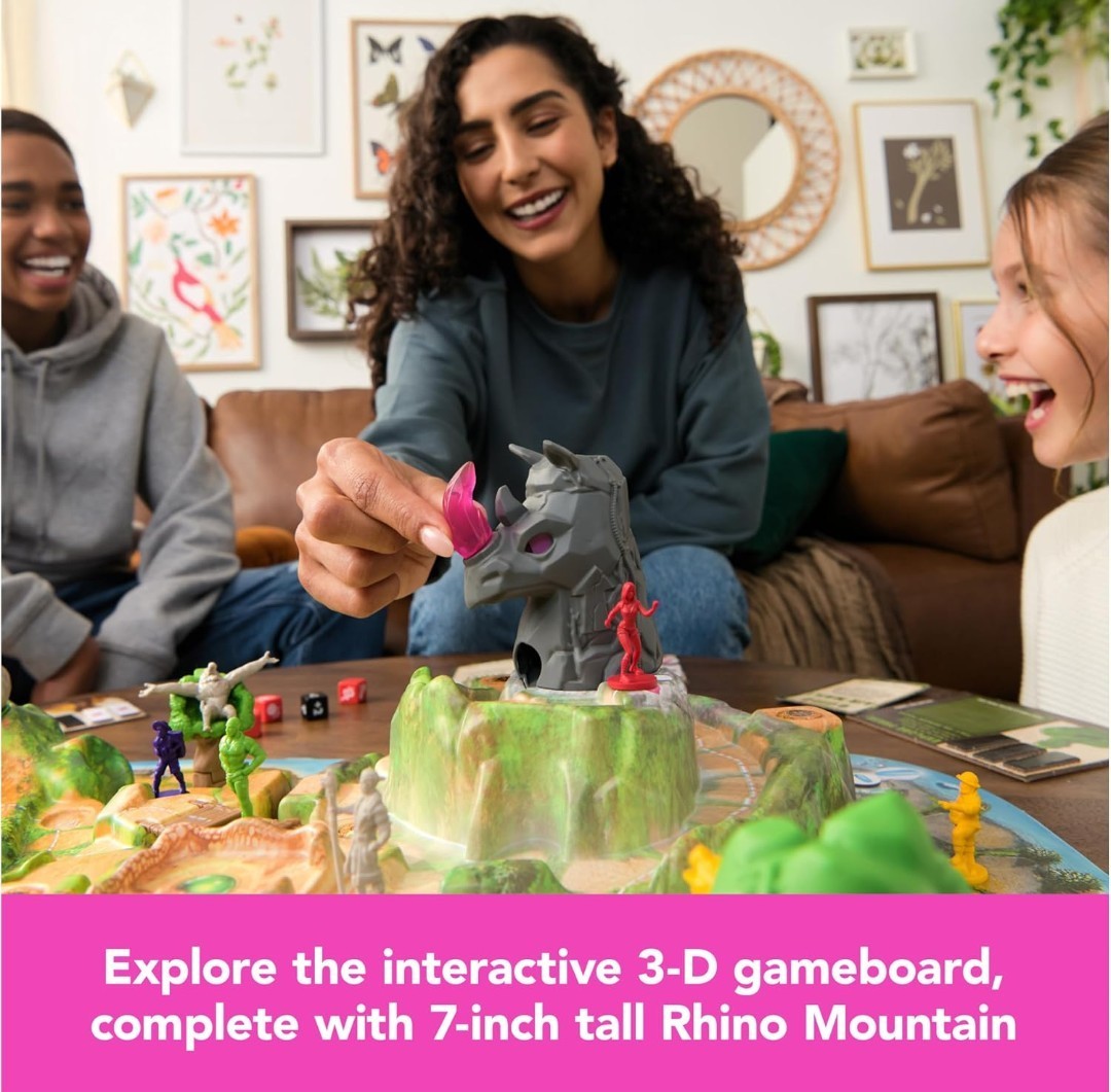 Jumanji Stampede Cooperative Board Game, 3D Adventure Game, Family Game