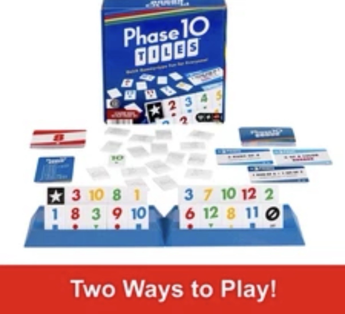 Phase 10 Tiles Game – Quick Rummy Play for 2-4 Players with Unique Phases NEW
