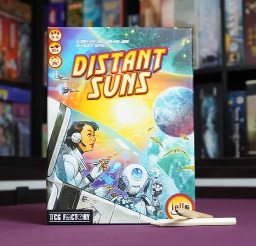 Distant Suns .. Draft & Write Board Game .. Chart Outer Space!