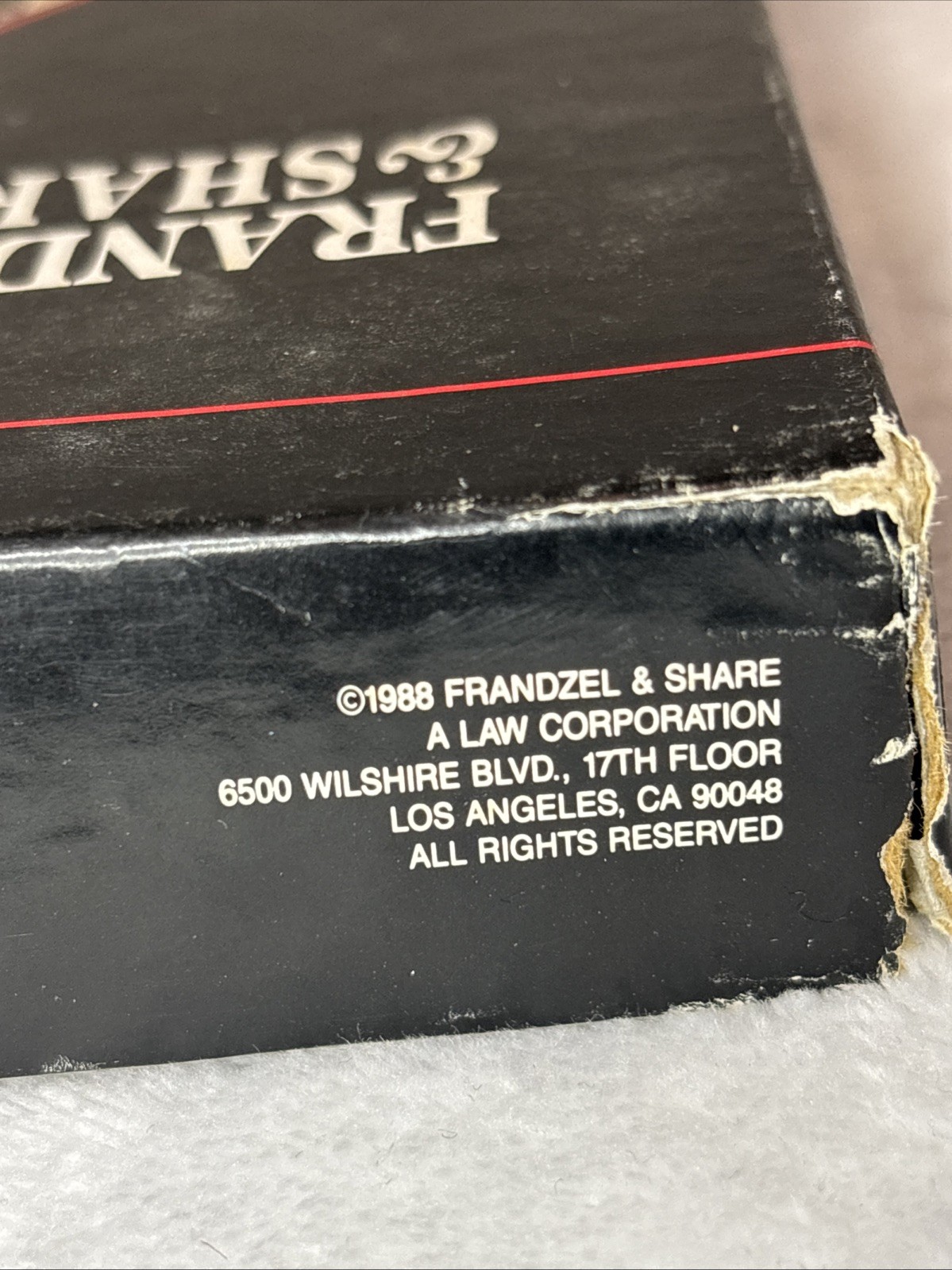 Vintage Rare 1988 Frandzel & Share’s Law Firm Daze of Our Loans Promo Board Game