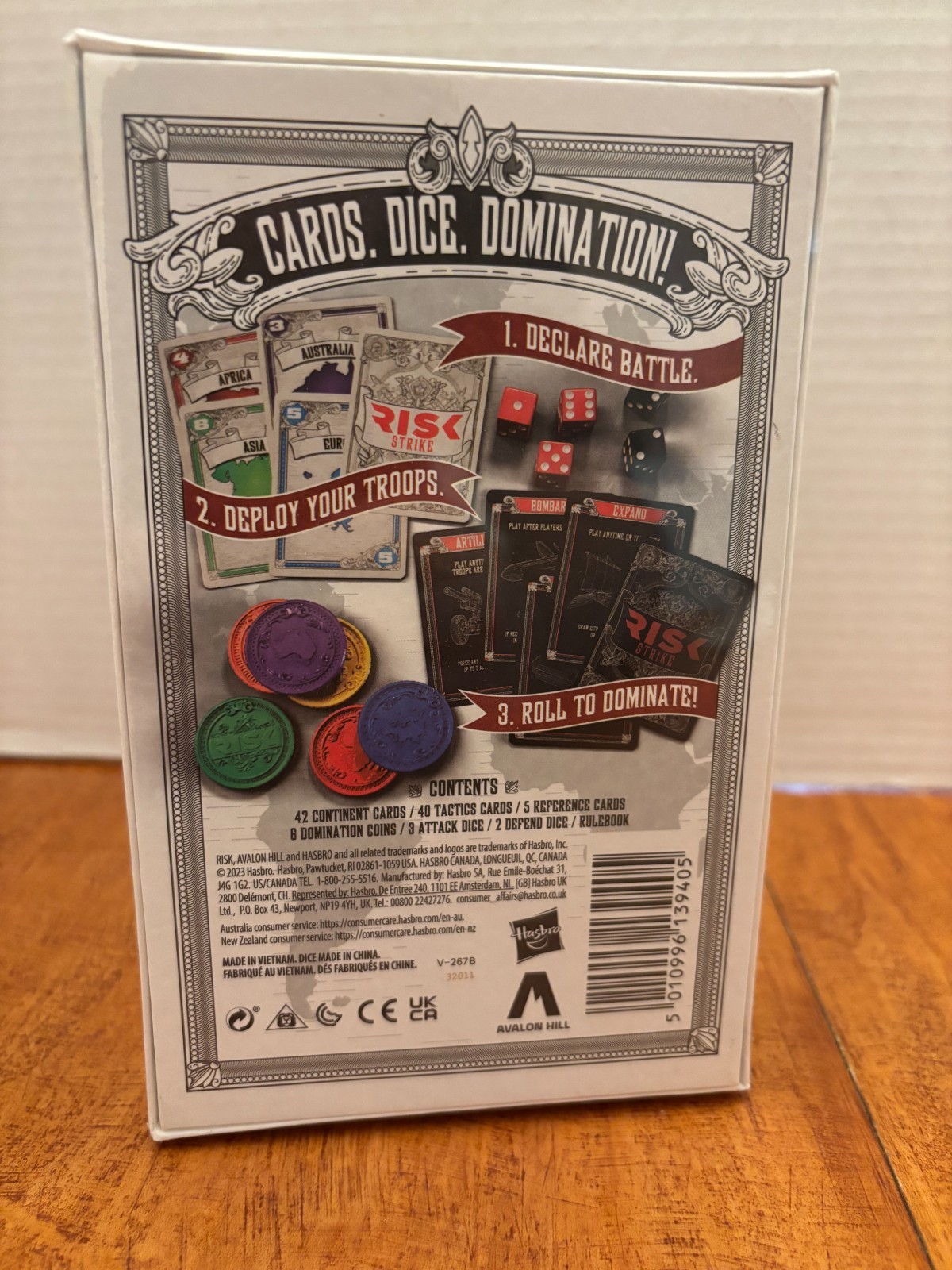 Risk Strike Fast & Fierce World Domination Cards/Dice Game Hasbro/Avalon Hill