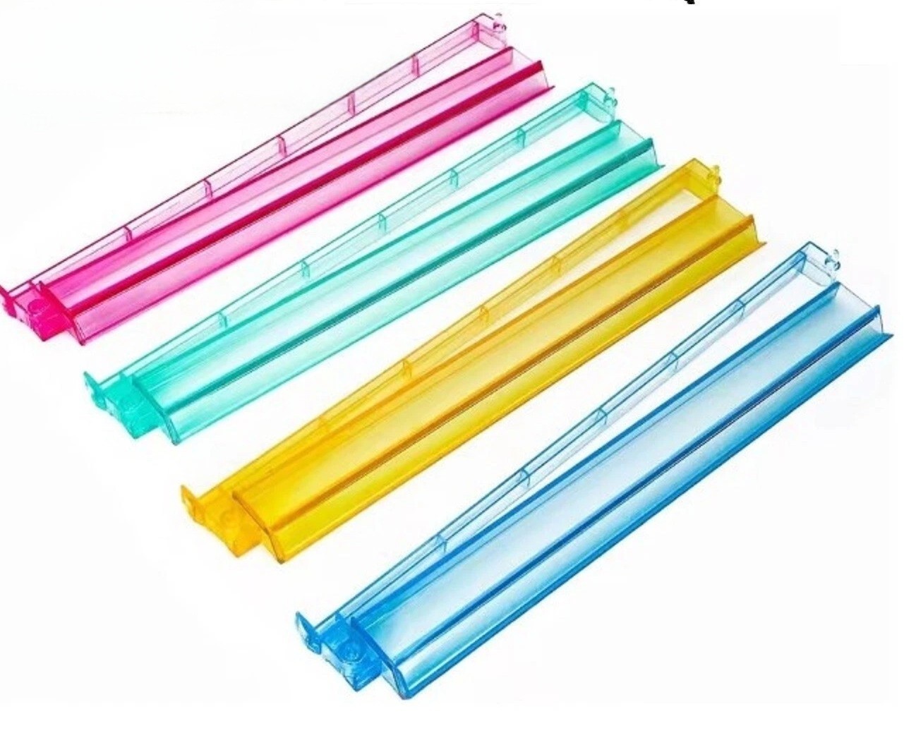 Modern Mahjong Racks with Built-in Pushers – Multicolor Acrylic – Set of 4