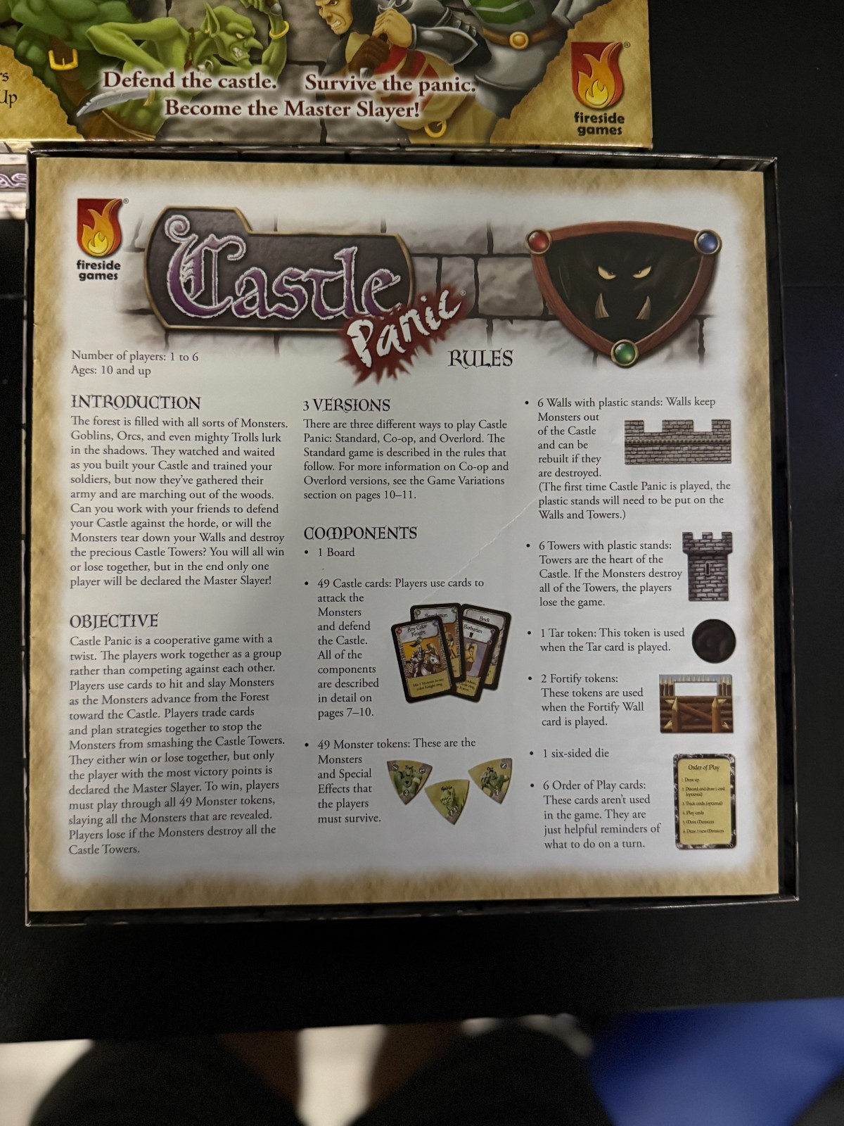 Castle Panic Cooperative Tower Defense Board Game By Fireside Games
