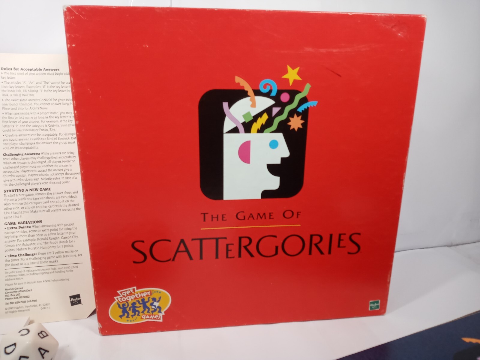 The Game Of Scattergories (1999, Hasbro) Complete