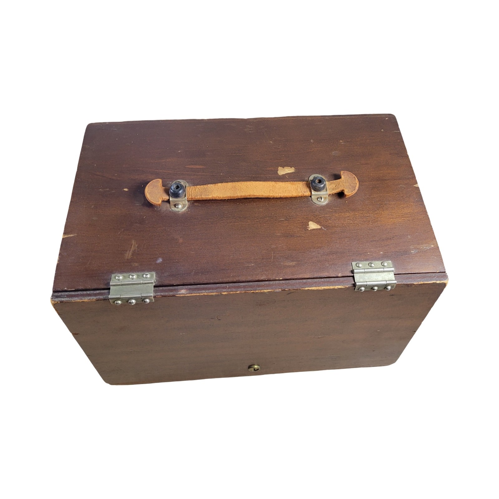 Vtg Wooden Locking Instrument Art DND Game Case