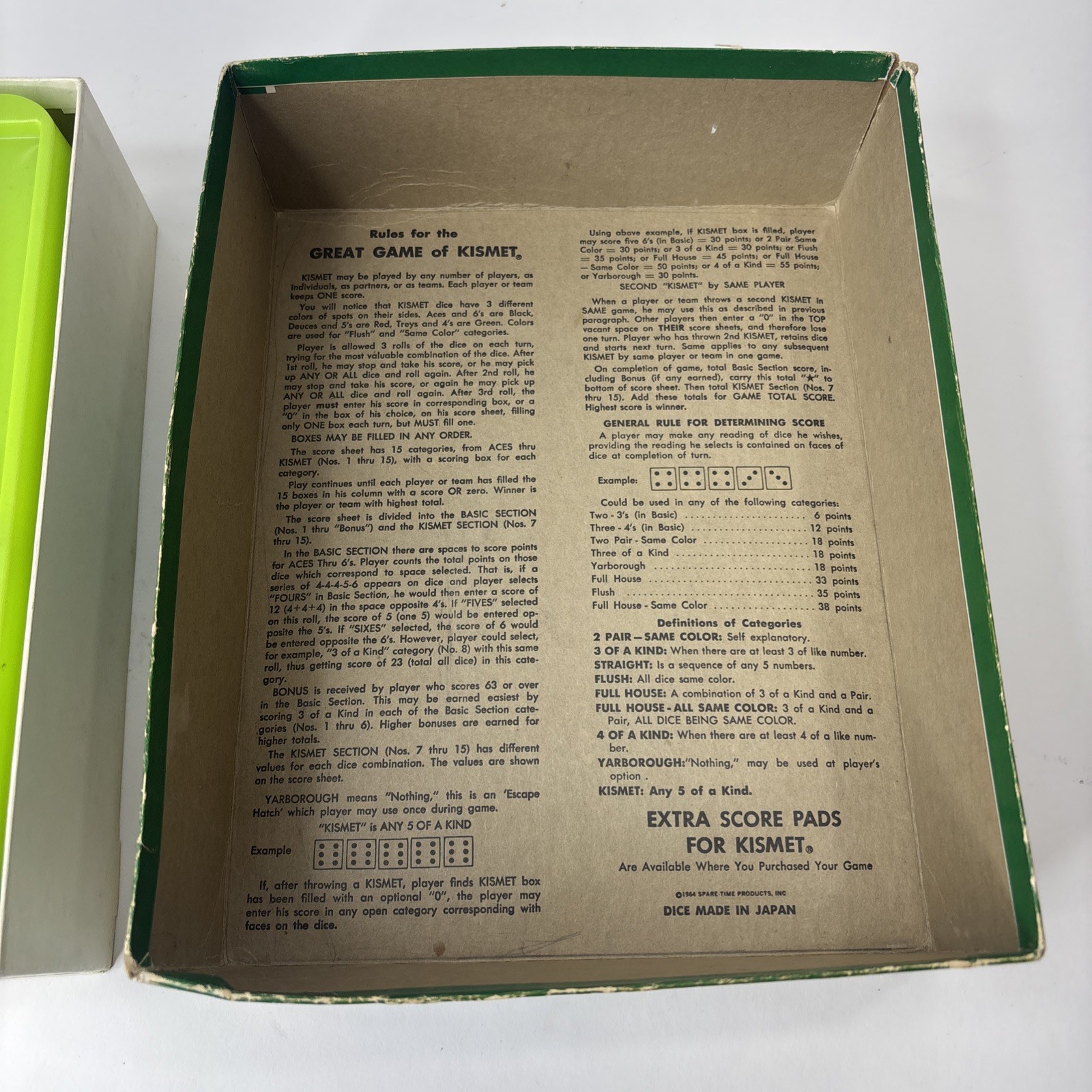 Vintage Kismet Game from 1964 BOX ONLY