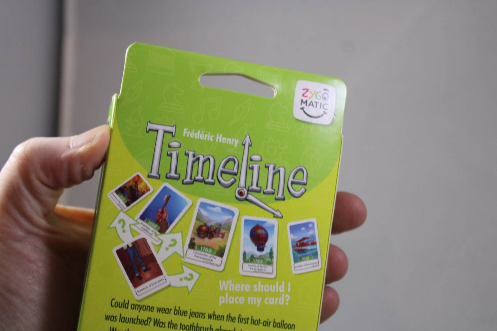 Timeline Inventions Card Game Zygomatic Asmodee Frederic Henry Round Tin NEW
