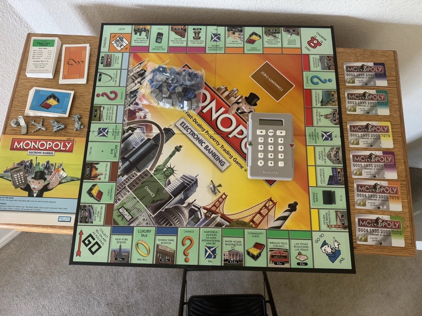 Monopoly Electronic Banking COMPLETE UNIT WORKS Hasbro 2008 US Cities