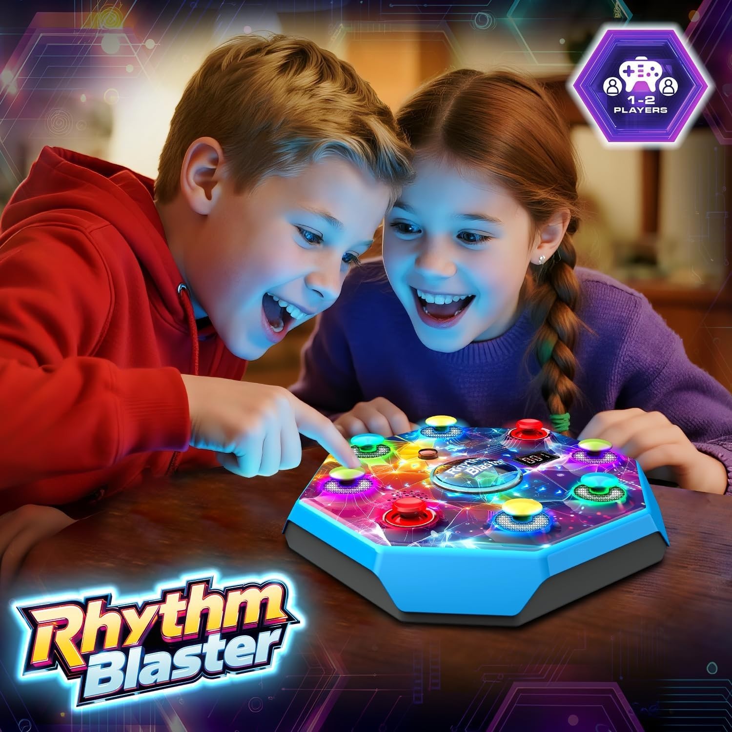 4 Game Modes Electronic Reflex Challenge – Interactive Fun for Kids Ages 6-12