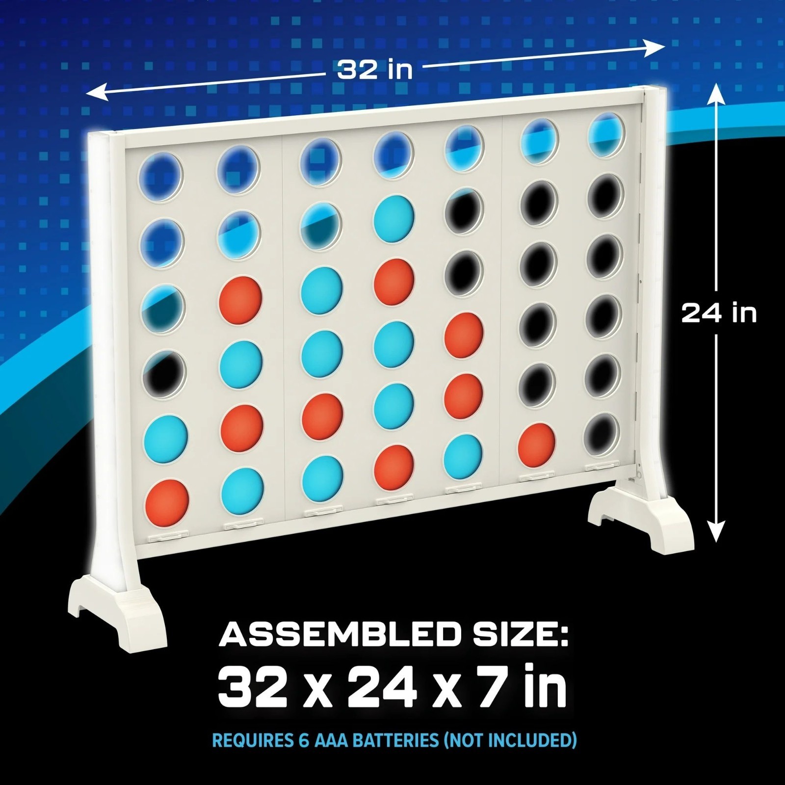 LED Jumbo 4-in-a-Row, Indoor and Outdoor Table Game