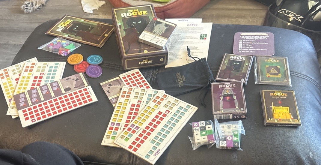 Mini Rogue Complete Collection + 4 Sealed Expansions Promo Dice Bag Kickstarter