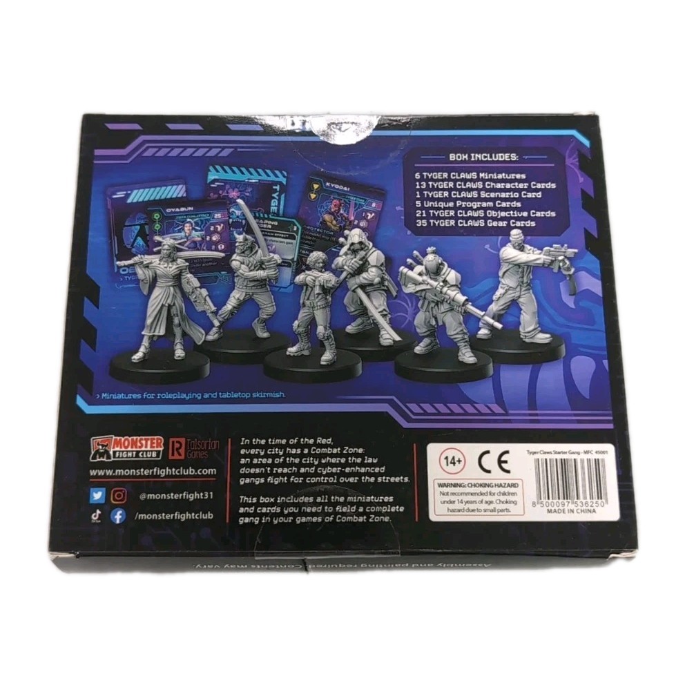 Tyger Claws Starter Gang New Miniature Set Cyberpunk Combat Zone Generation Red