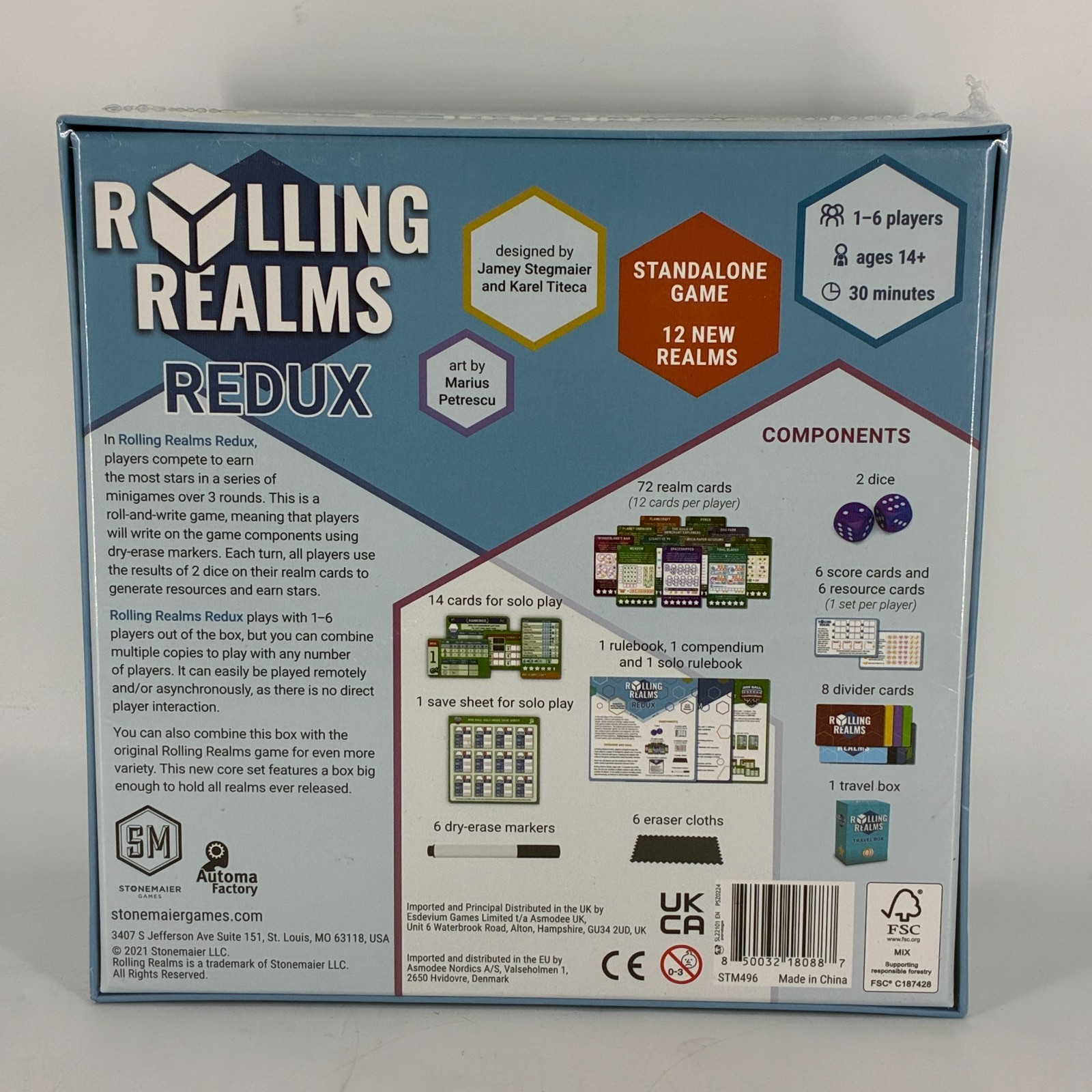 Rolling Realms Redux Stand Alone Game 1-6 Players