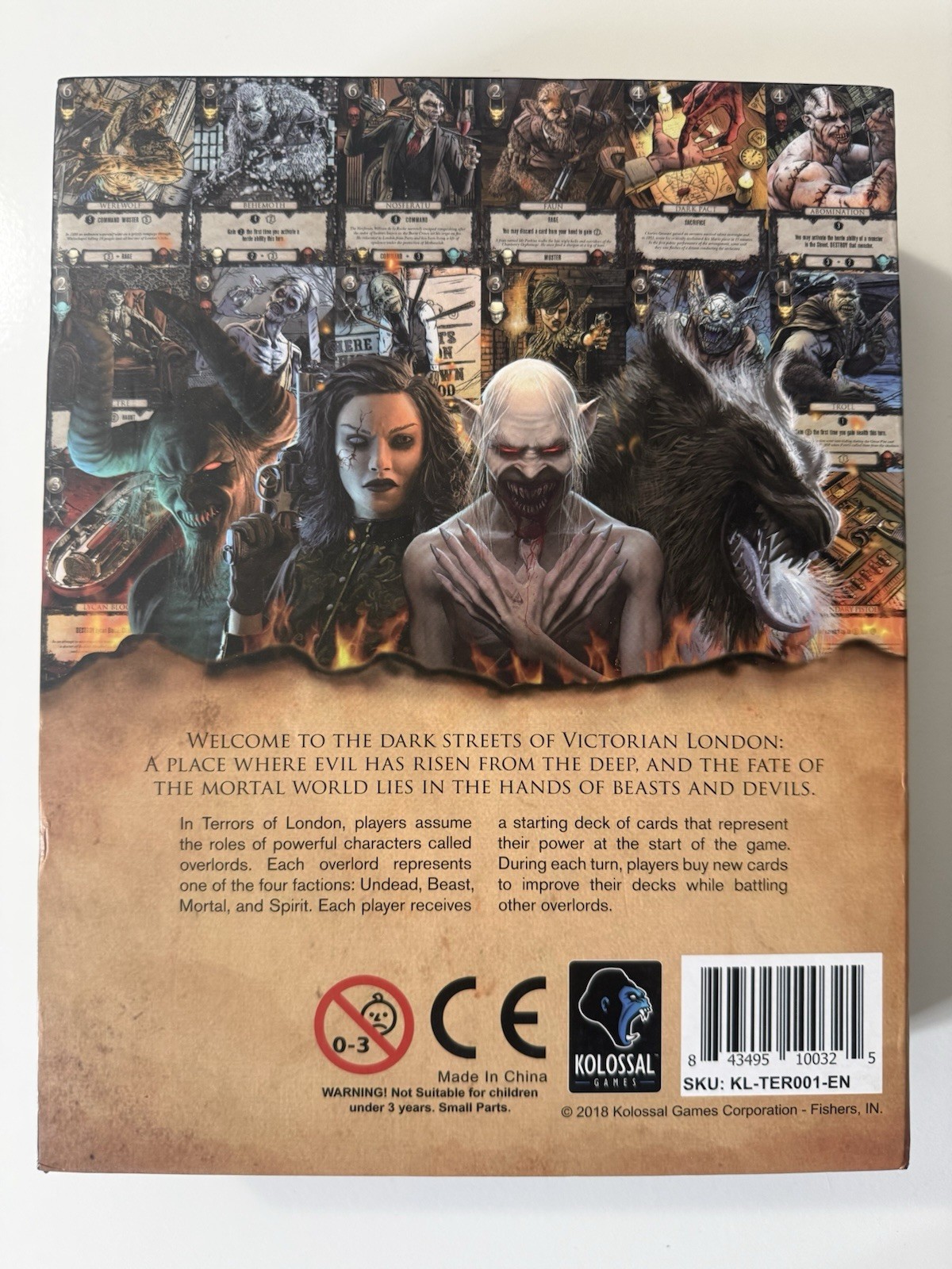 Terrors Of London Board Game (Kolossal Games) – 100% Complete, Fully Sleeved