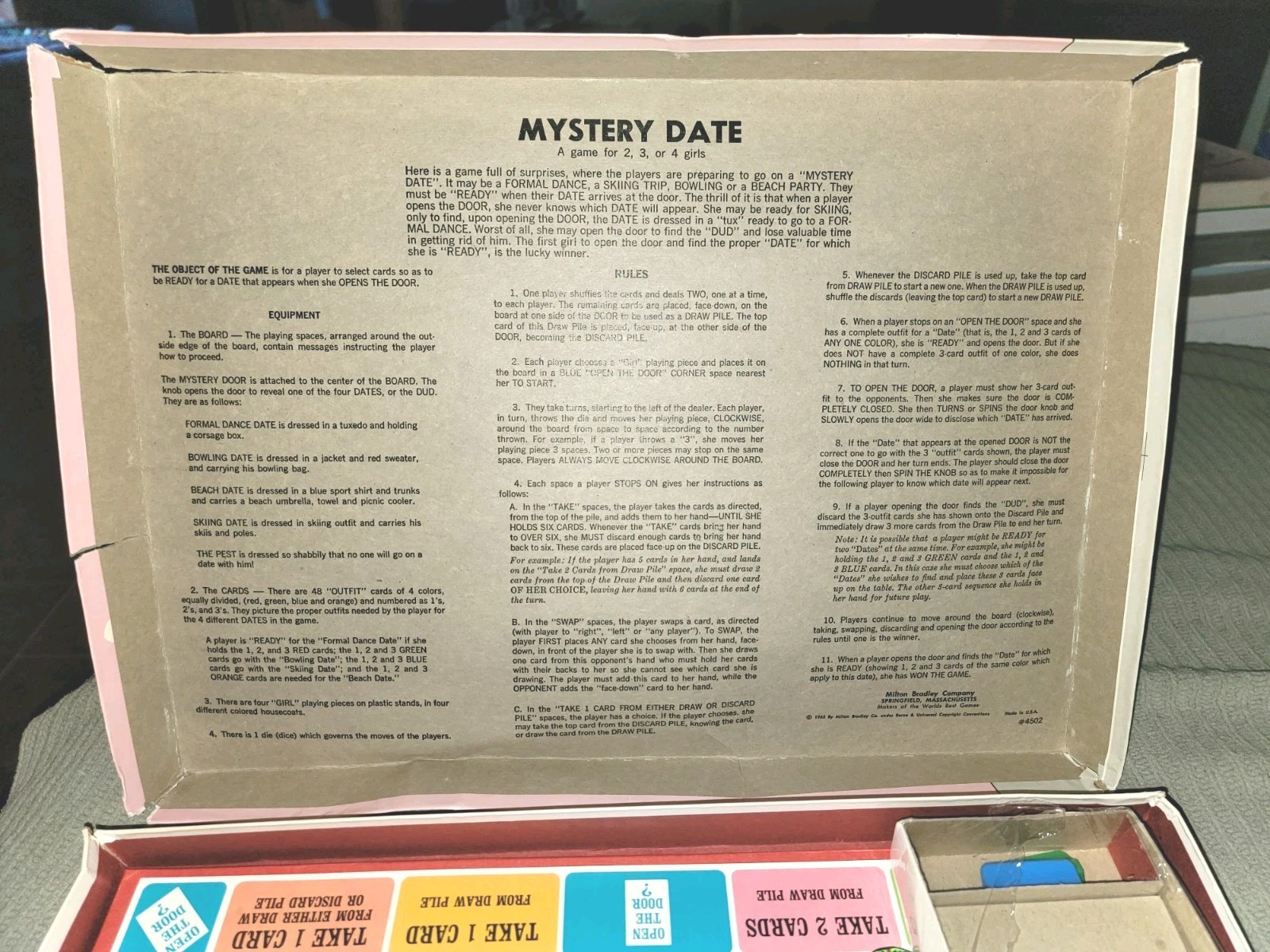 Vtg 1965 Mystery Date Board Game by Milton Bradley Complete Nostalgic Game Nite