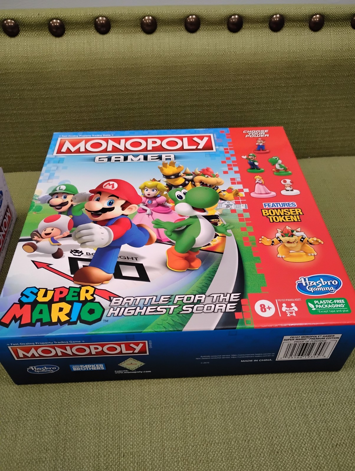 Super Mario Bros Monopoly Gamer Premium Edition Board Game Hasbro w/ Bowser NEW