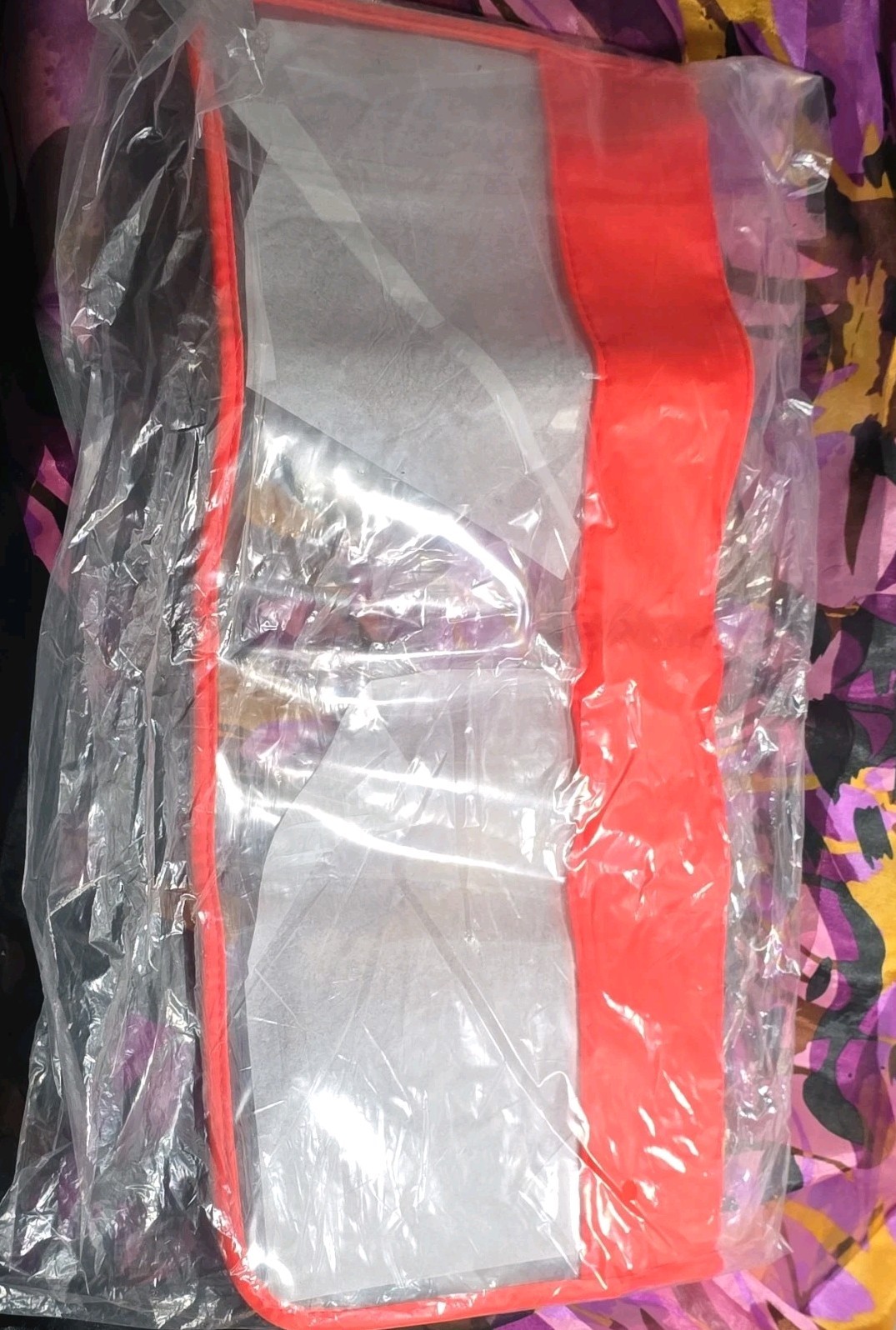 Mahjong Traditional Game Carrying Case Storage Bag Red with Zipper Accessory