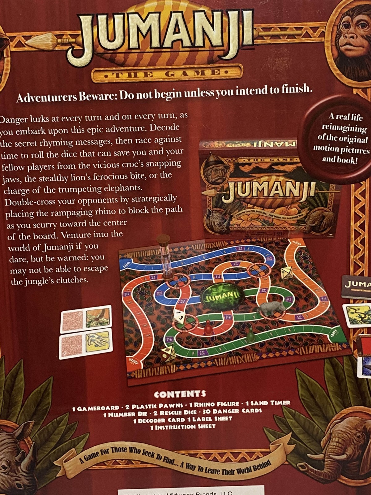 Jumanji The Game, Board Game 2017, Complete with Instructions Small