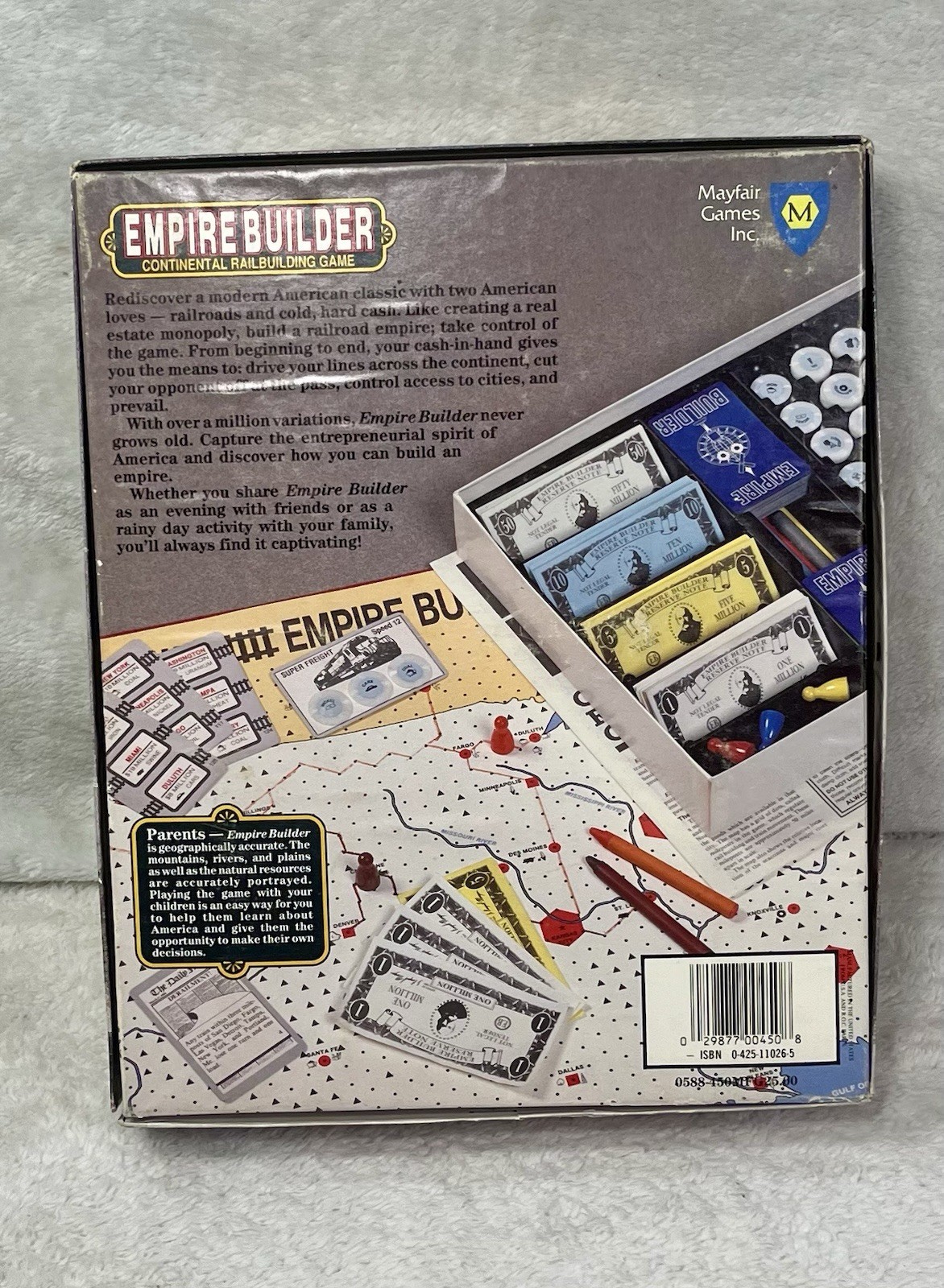 Empire Builder Continental Railroad Game Board Game Mayfair Mostly Complete