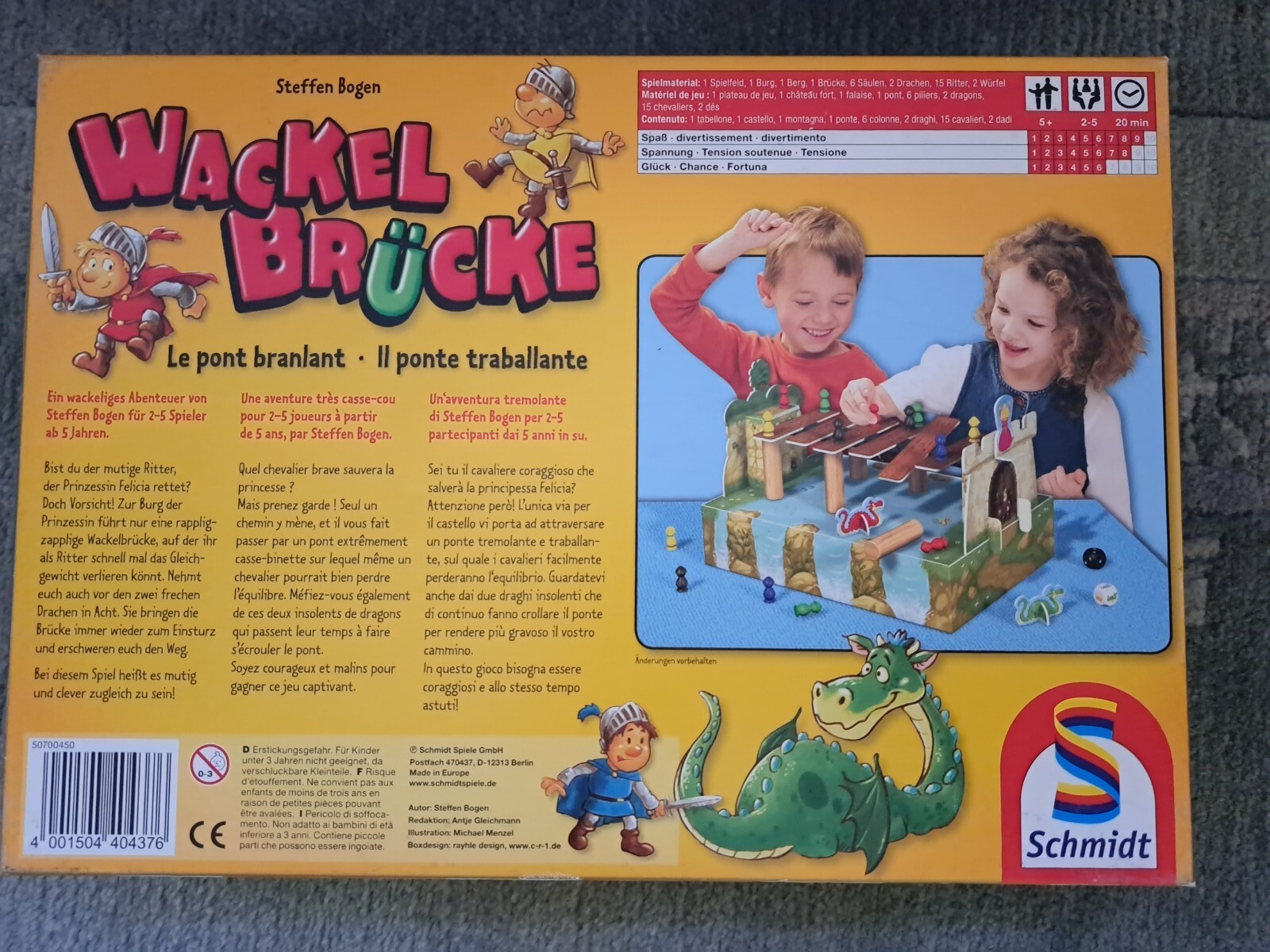 Schmidt Spiel – WACKELBRÜCKE Spiel WACKEL BRÜCKE komplett ab 5 Jahre !