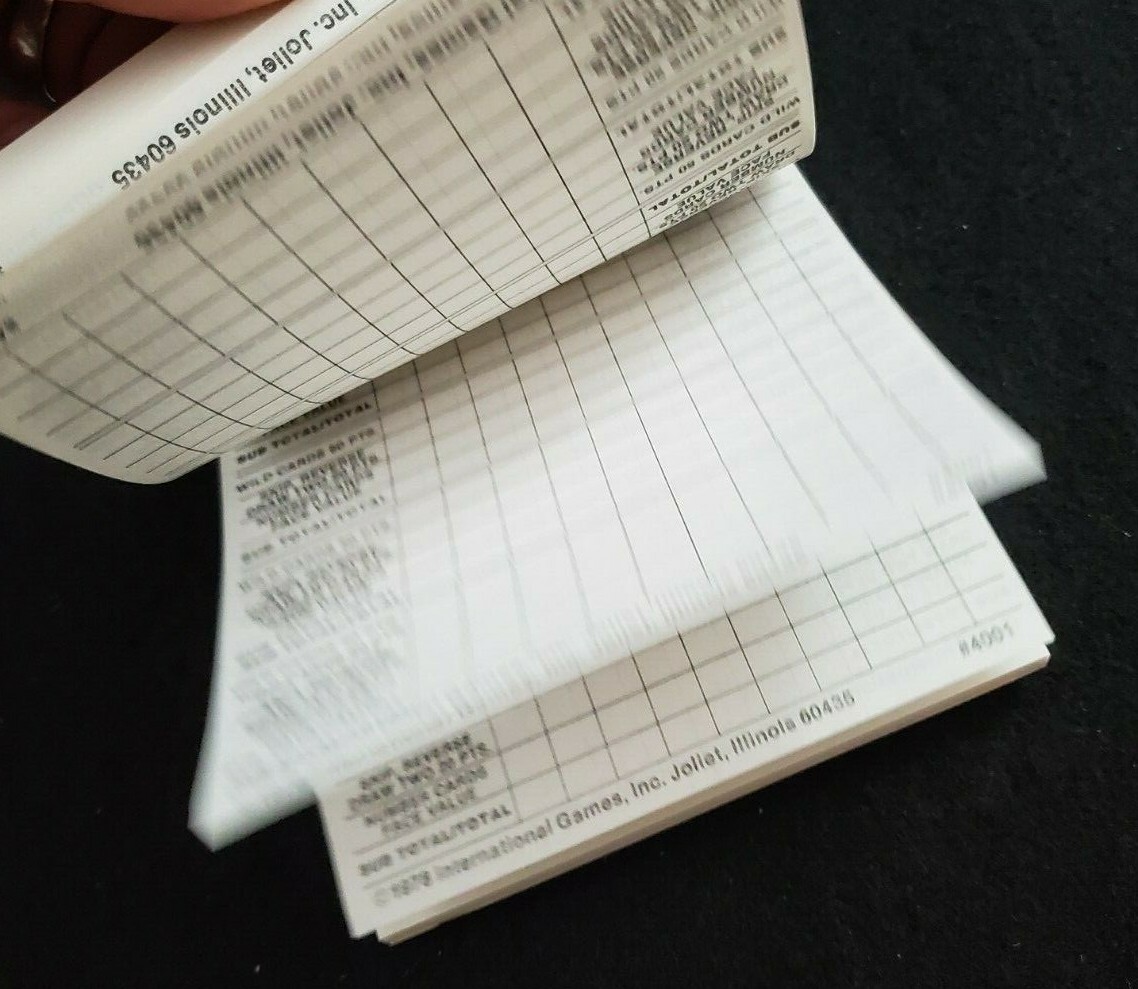 VINTAGE UNO SCORE PAD Replacement Part #4001 1978-1981 International Games