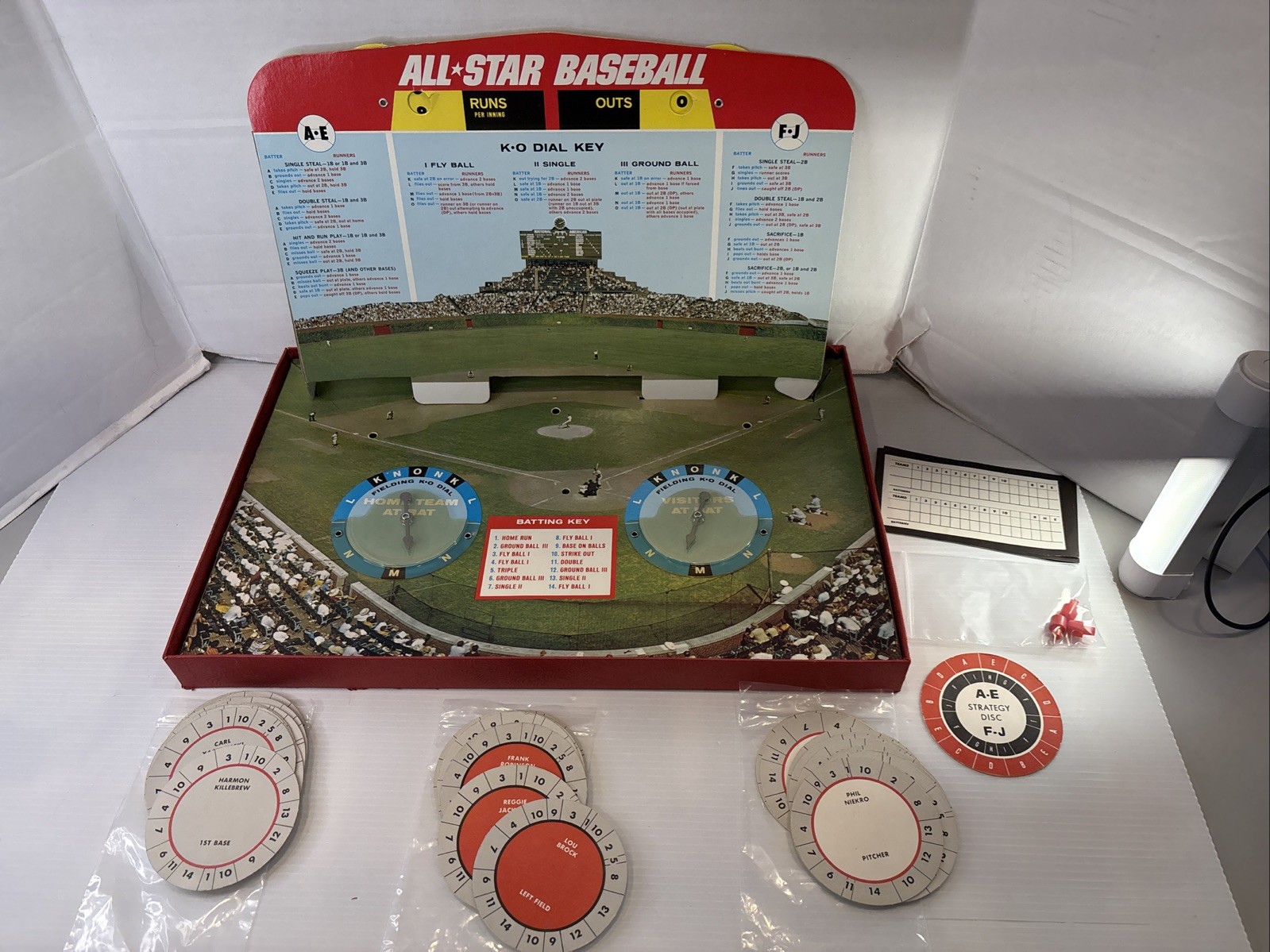 1968 Cadeco All Star Baseball Game #183-63 discs (62 player + 1 strategy) New Ed