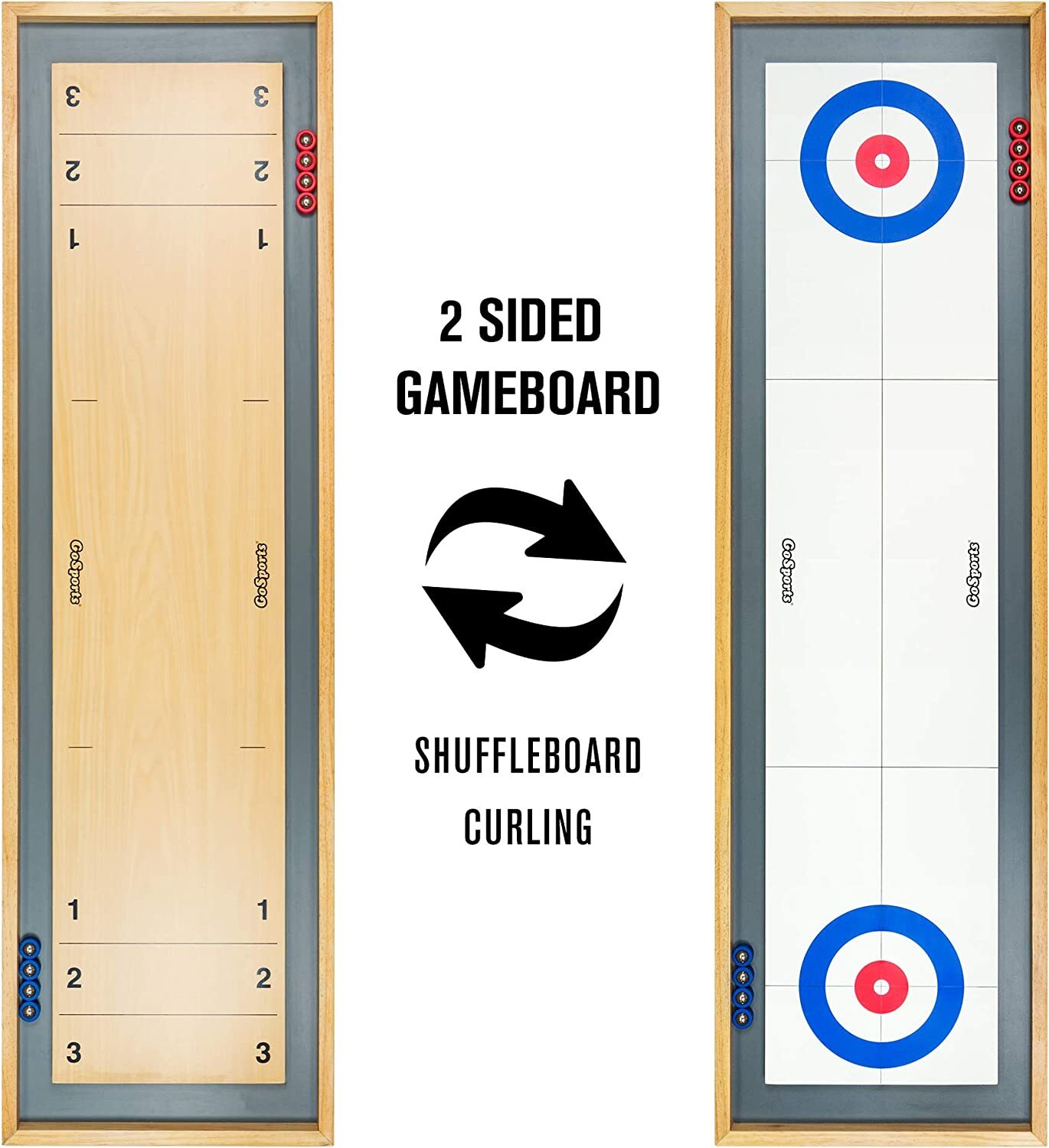 Shuffleboard Curling Tabletop Fun Board Game for Kid Family Game Room Party Gift