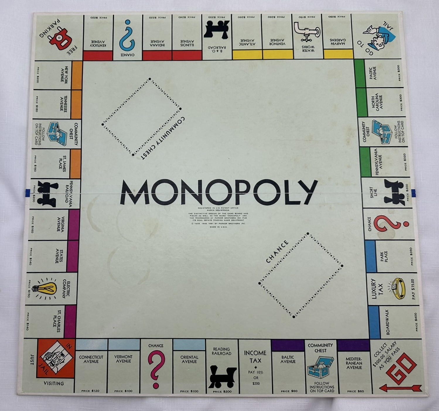 1961 Monopoly Game Hard Travel Case by Parker Brothers Complete Great Condition
