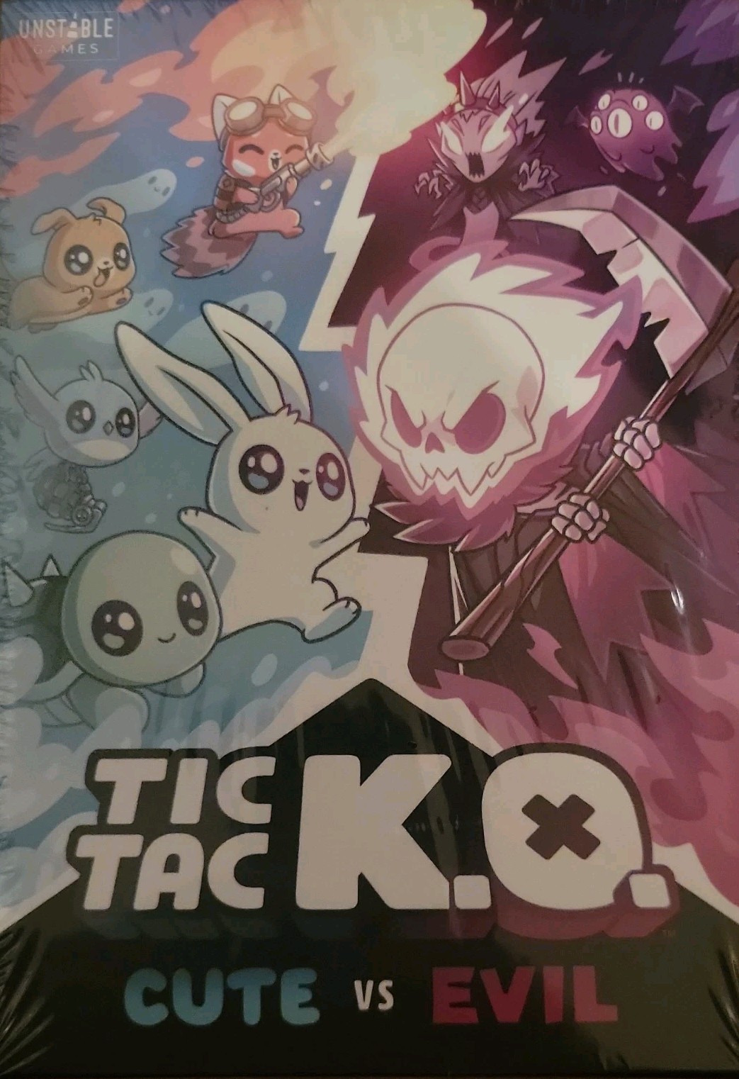 Tic Tac KO Cute vs Evil Card Game 8+ K.O. 2-4 Players Unstable Games/New Sealed