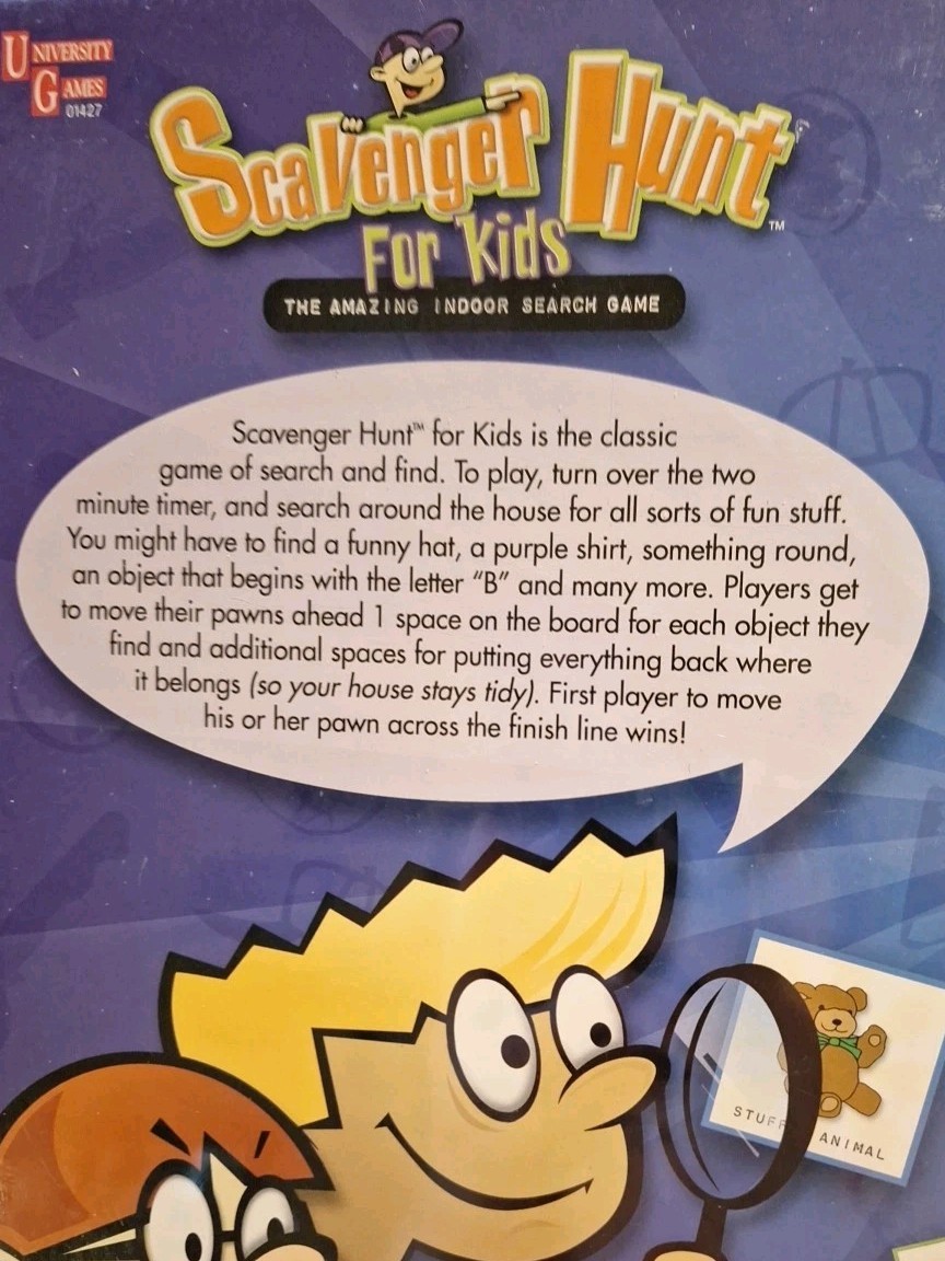 Scavenger Hunt For Kids Board Game – New & Sealed – Amazing Indoor Search Game