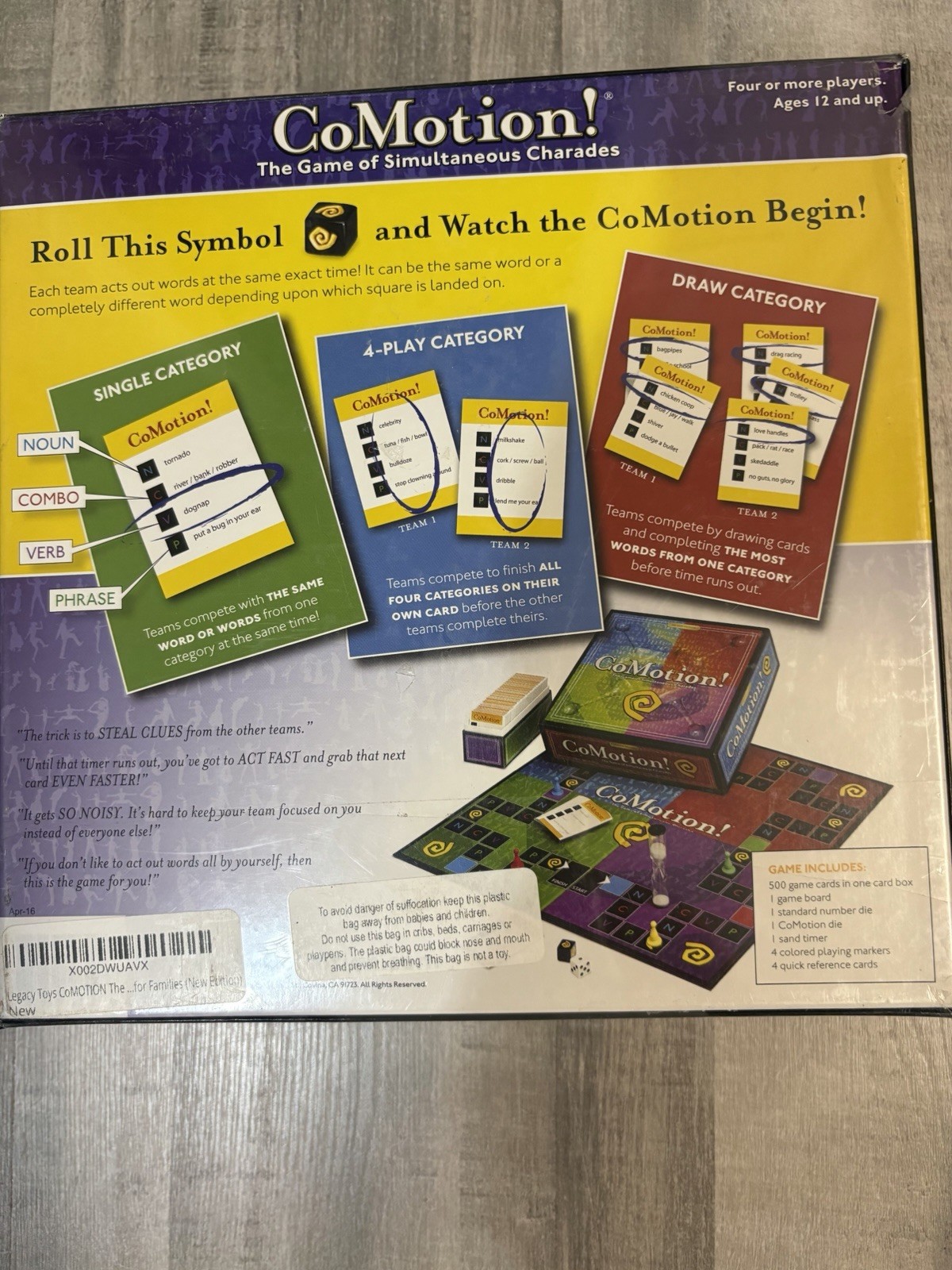 CoMotion! Board Game Second Edition NEW Sealed Simultaneous Charades Party Game
