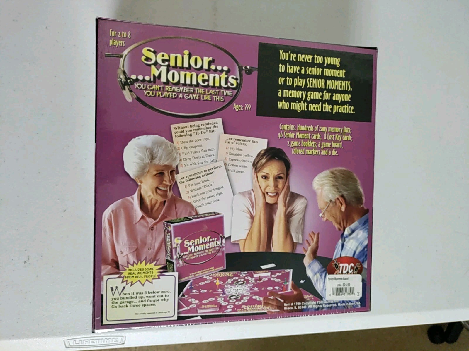Senior Moments Family Adult Board Memory Game TDC Games New Sealed Free Ship USA