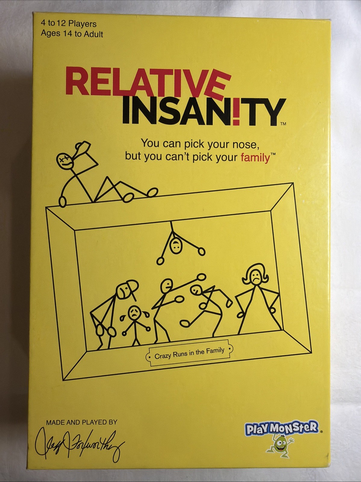 Relative Insanity Card Game PlayMonster Jeff Foxworthy Board Complete