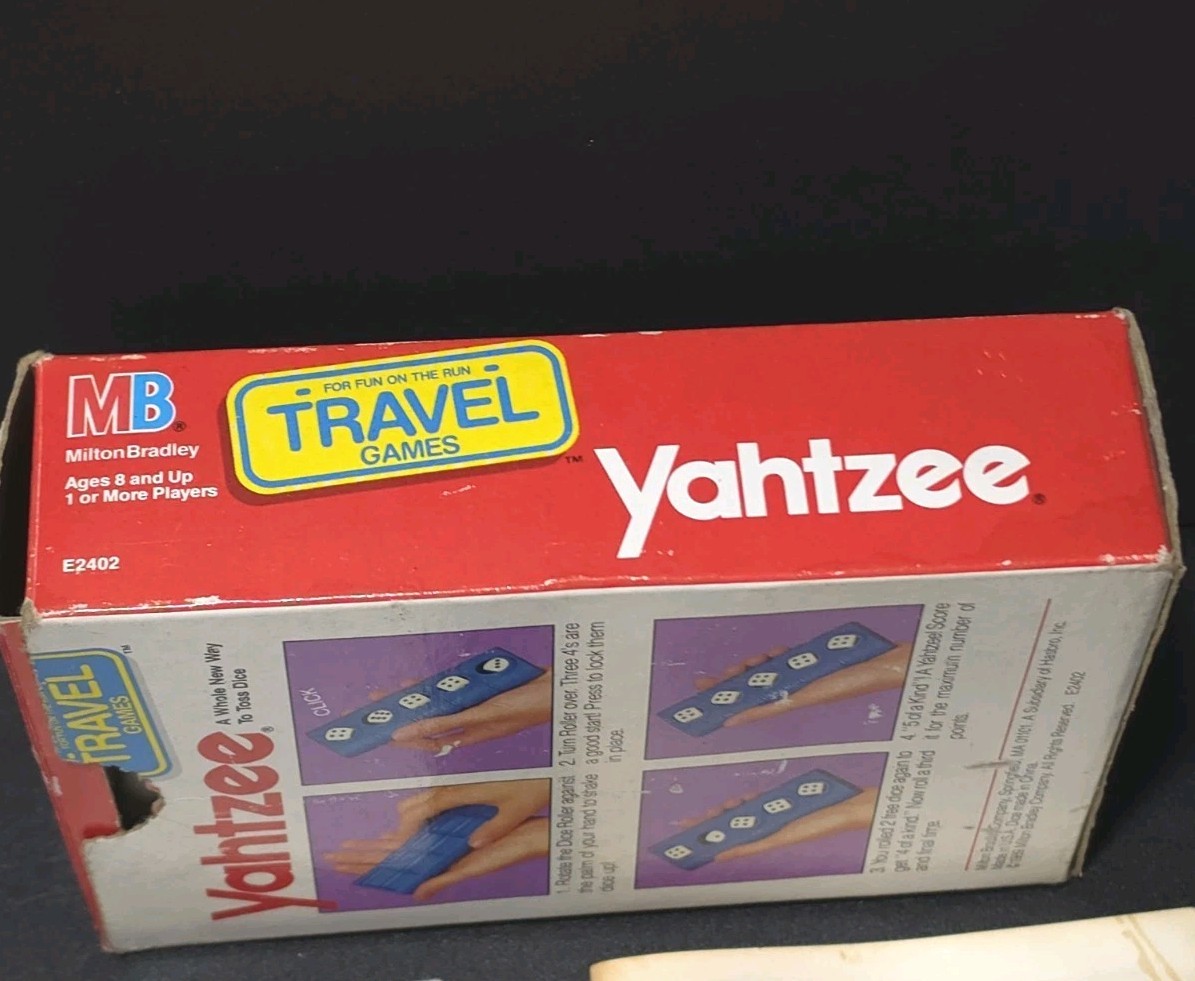 VTG 1989 Yahtzee Travel Game by MB Milton Bradley Age 8 & Up 1 or more players