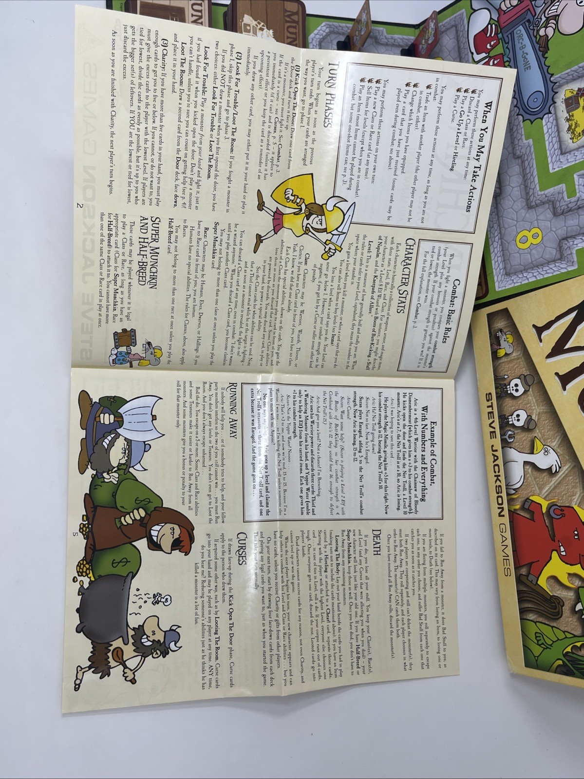 Munchkin Deluxe Board Game Steve Jackson Games EUC 1483 Complete Origins Award