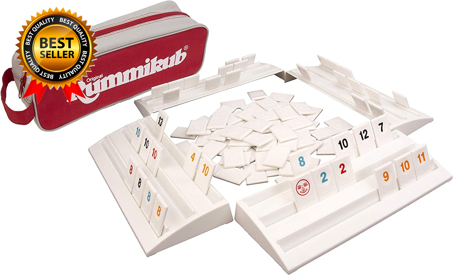 Rummikub the Complete Original Game with Full-Size Racks and Tiles