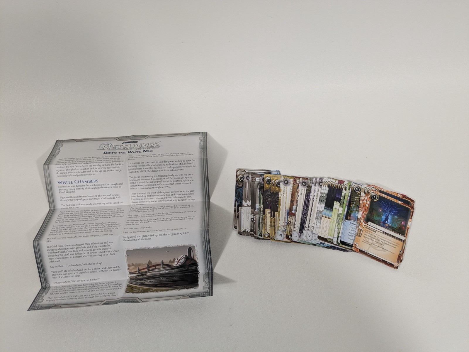 Fantasy Flight Netrunner Kitara Cycle Data Pack Down the White Nile Loose Insert