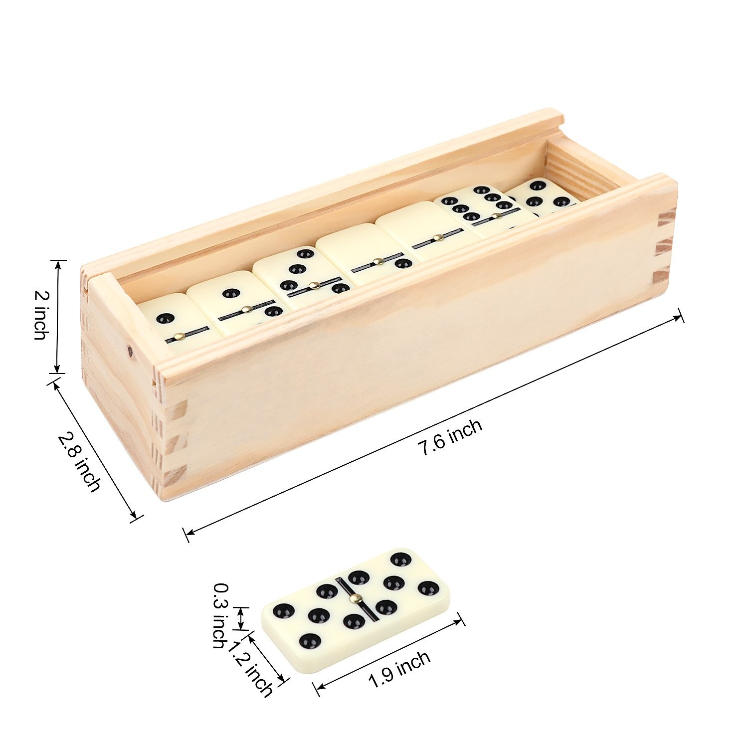 Dominos Set for Adults, Double 6 Domino Game, Double Six Standard Domino with