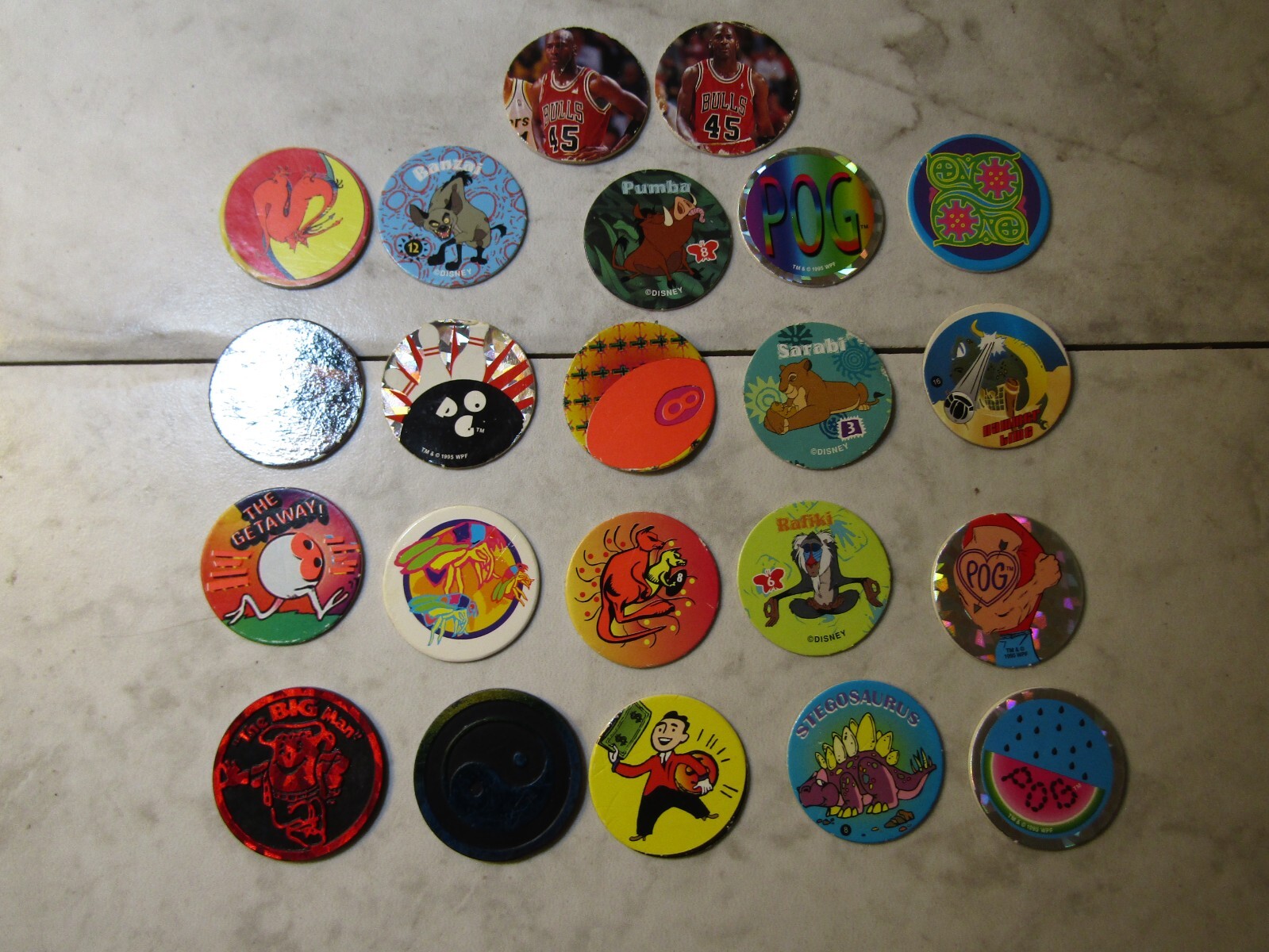 Pogs and Such Miscellaneous Lot of 22