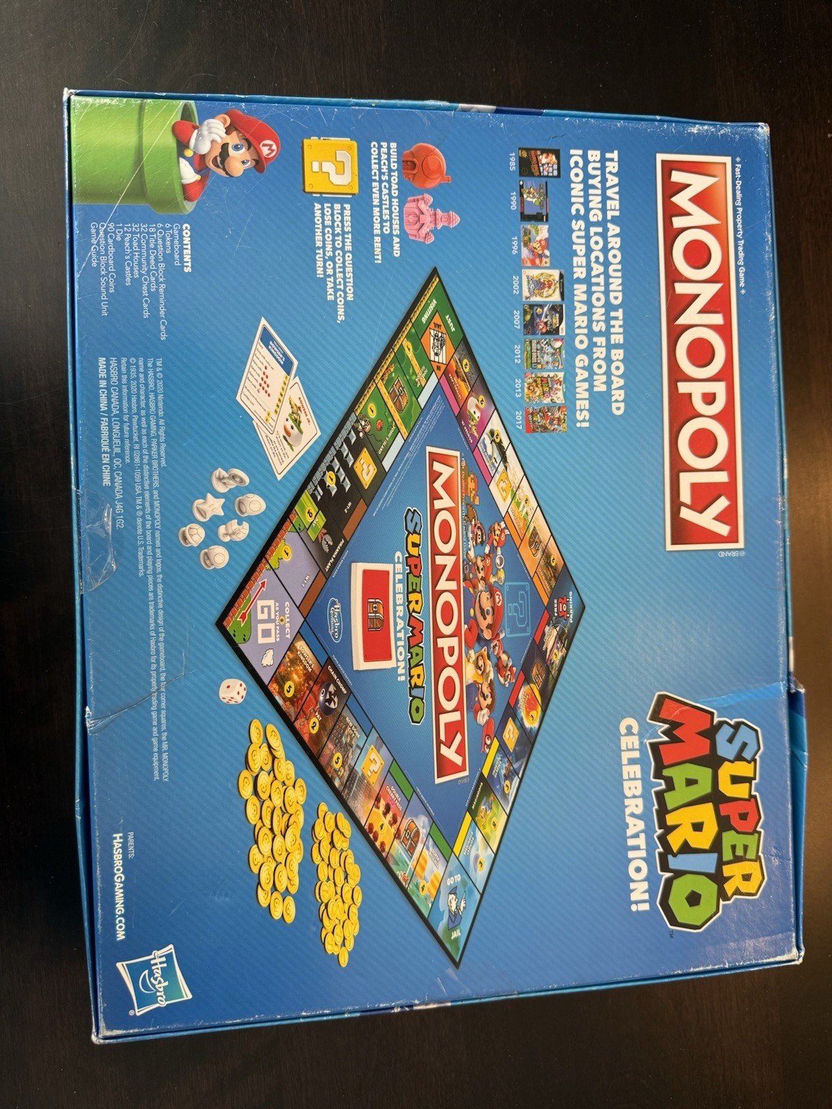 Hasbro Monopoly Super Mario Celebration Edition Board Game New in Open Box