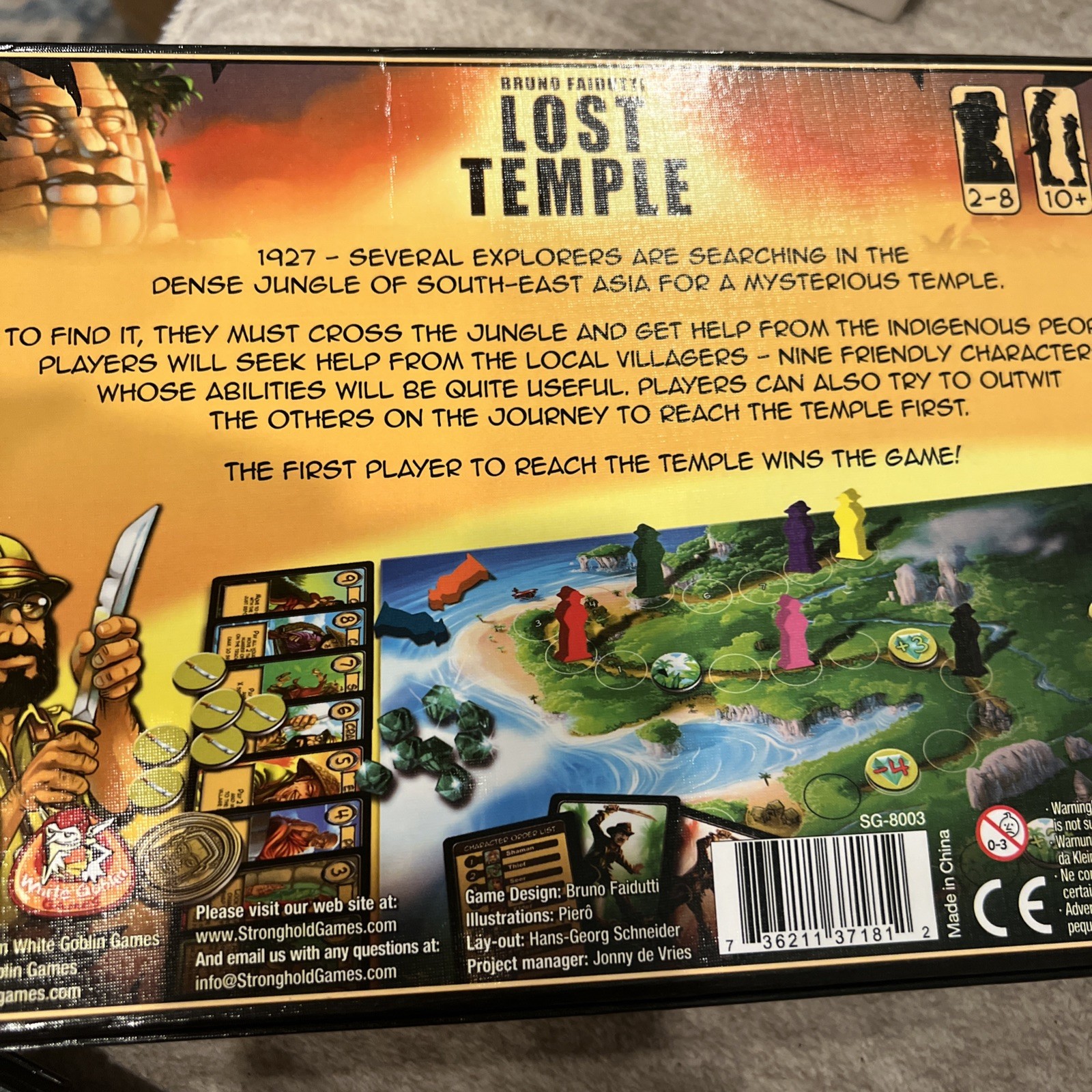 Lost Temple board game excellent condition Ages10+2-8Players By Stronghold Games
